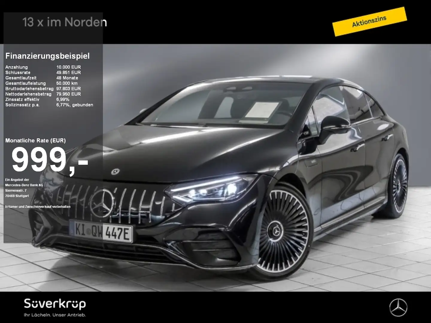 Mercedes-Benz EQE 53 AMG 4M+ BURM NIGHT DISTR SPUR DRIVERS Чорний - 1