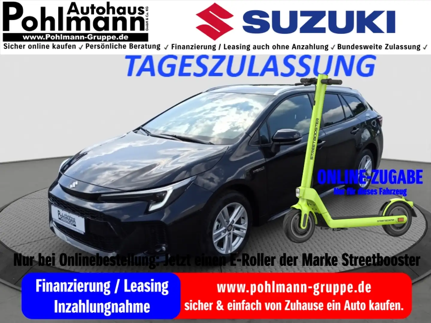 Suzuki Swace 1.8 HYBRID CVT Comfort+ LED ACC Mehrzonenklima DAB Schwarz - 1