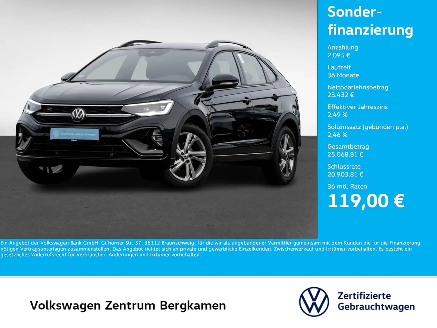 Volkswagen Taigo 1.0 R-LINE ACC LM17 NAVI CARPLAY SITZHEIZ. Schwarz - 1