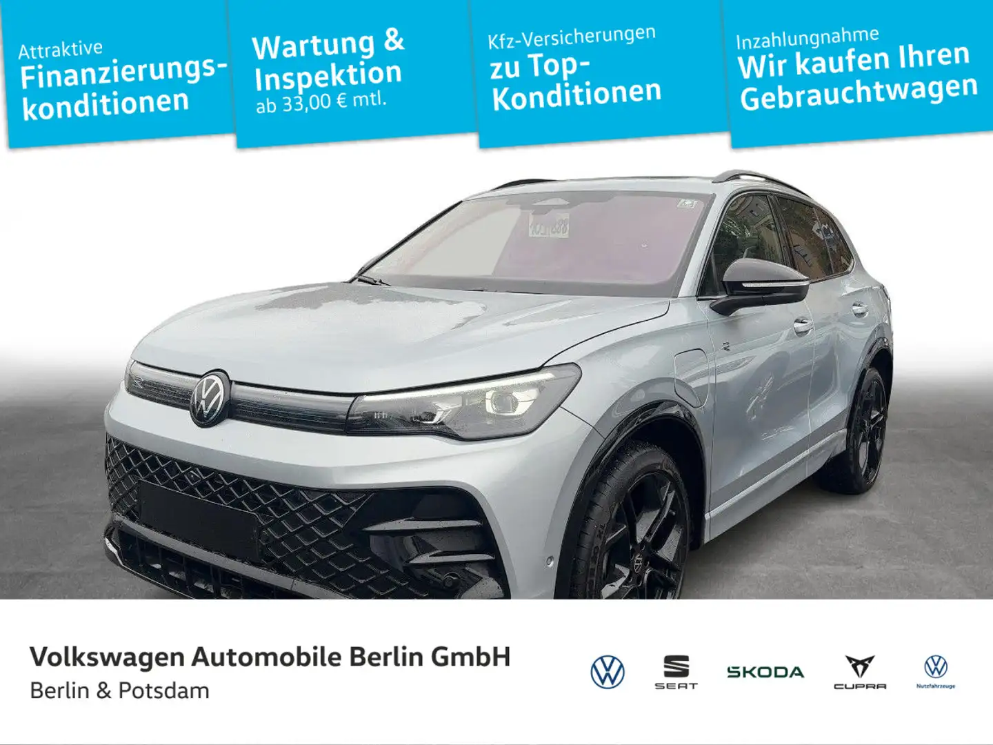 Volkswagen Tiguan 1,5 eHybrid DSG R-Line Black Leder P-Dach Silber - 1