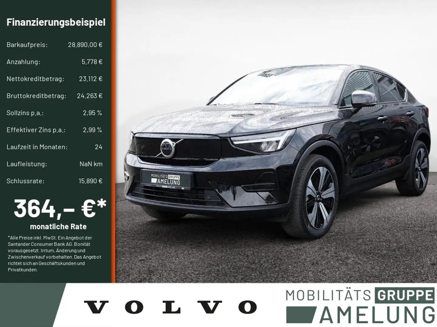 Volvo C40 Recharge Single Motor Core STANDHZ PANO Schwarz - 1