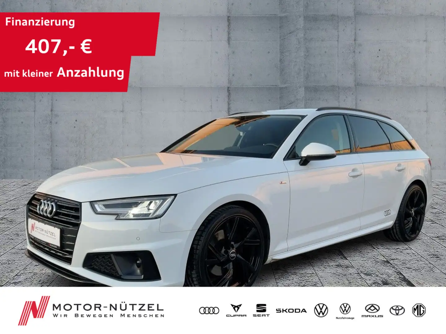 Audi A4 35TDI S-LINE LED+NAV+ACC+PDC+SHZ+LM 19" Weiß - 1