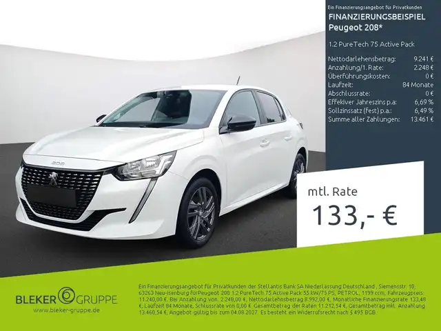 2022 Peugeot 208 in White for sale
