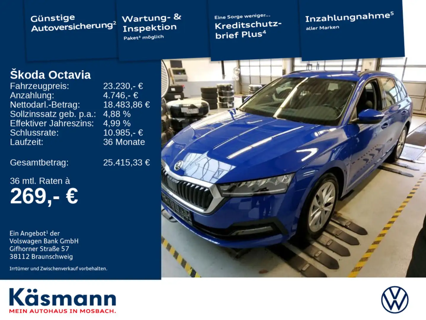 Skoda Octavia Combi Ambition iV SHZ PDC CARPLAY Blau - 1