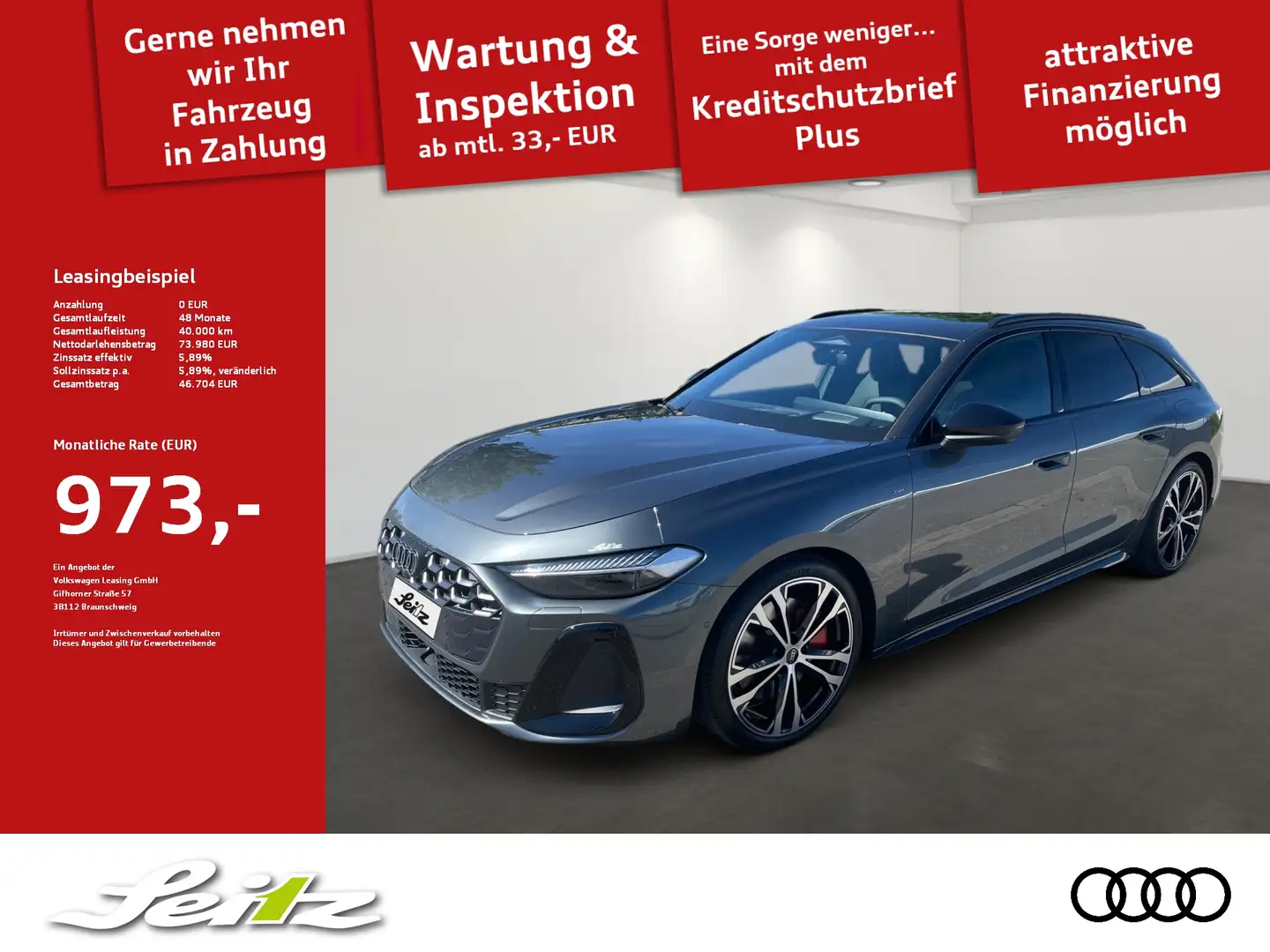 Audi A5 Avant 2.0 TFSI e-Hybrid quattro *HEAD-UP*PANO*B&O* Gris - 1