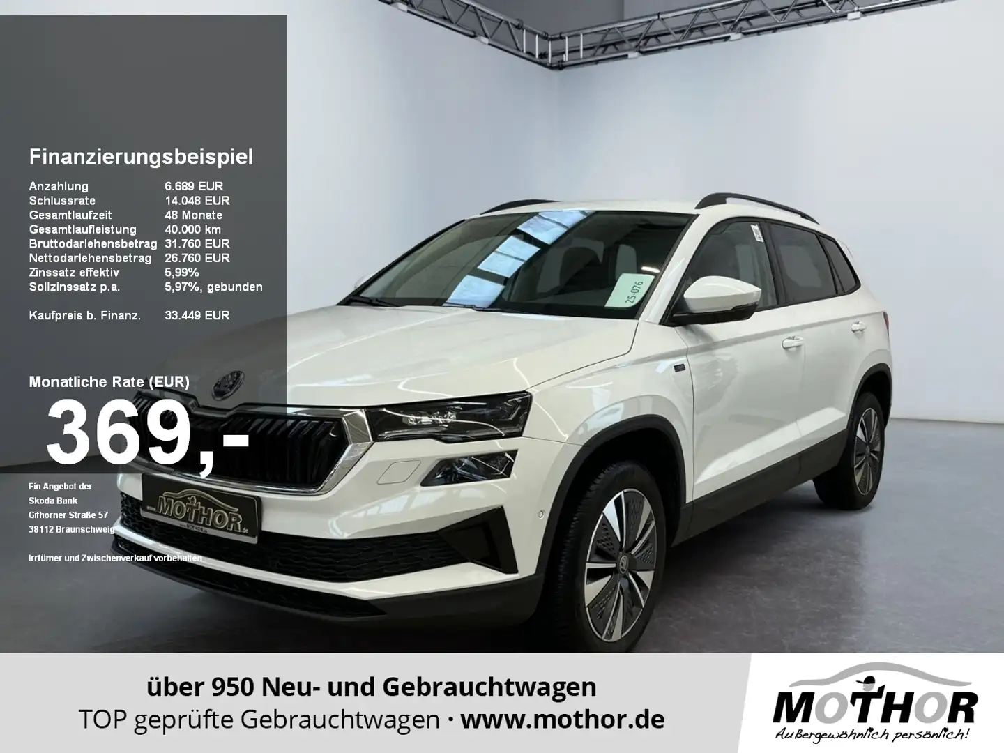 Skoda Karoq Selection 1.5TSI DSG 360-Grad-Kamera NAVI Weiß - 1