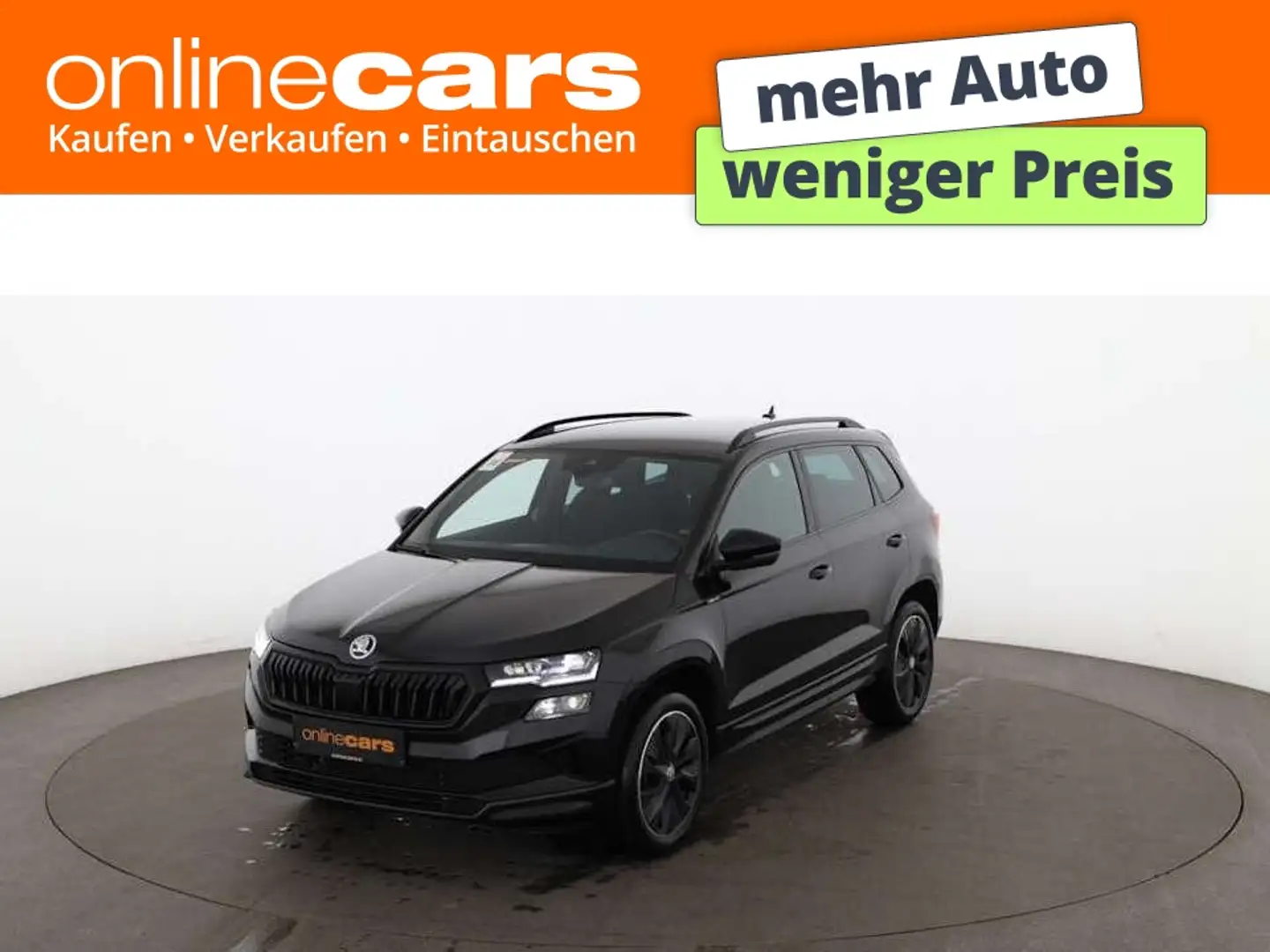 Skoda Karoq 1.5 TSI Sportline Aut MATRIX RADAR NAVI PDC Schwarz - 1