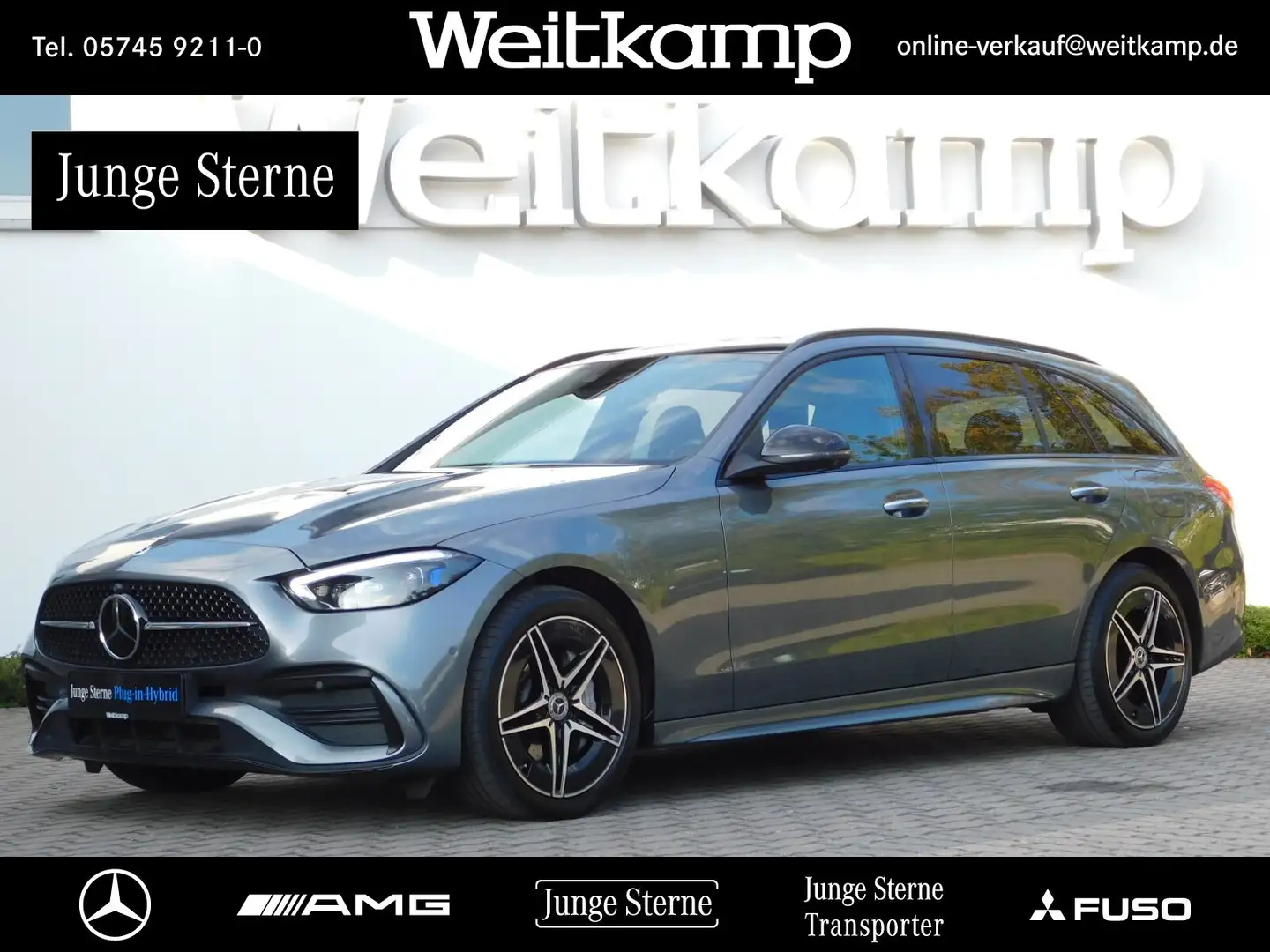 Mercedes-Benz C 300 C 300 e T-Modell AMG+DIGI-L.+AHK+PANO+360°+DIST. Grau - 1