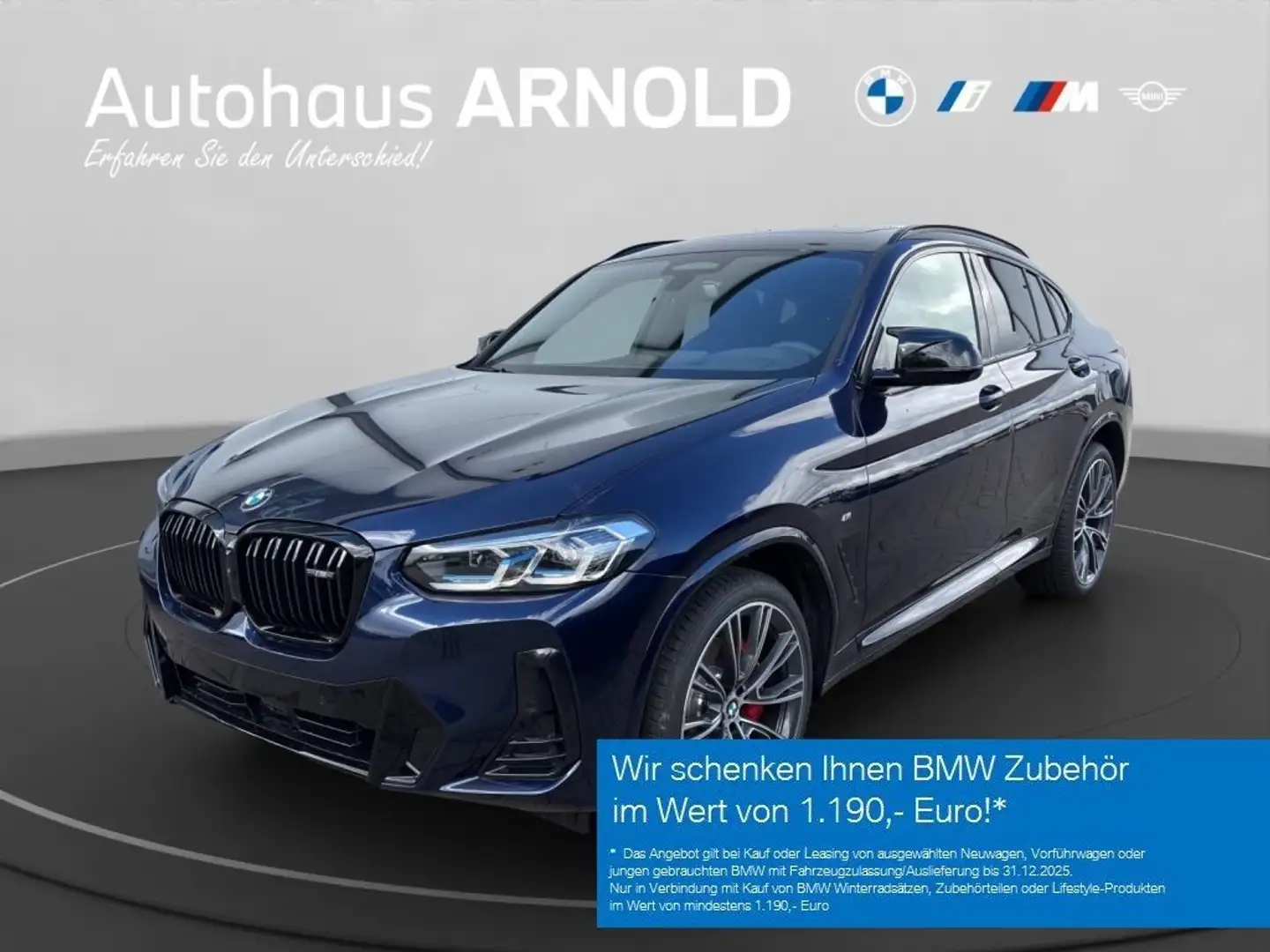 BMW X4 M 40i Head-Up Harman Kardon Standhzg. Lenkradhzg. Pa Modrá - 1