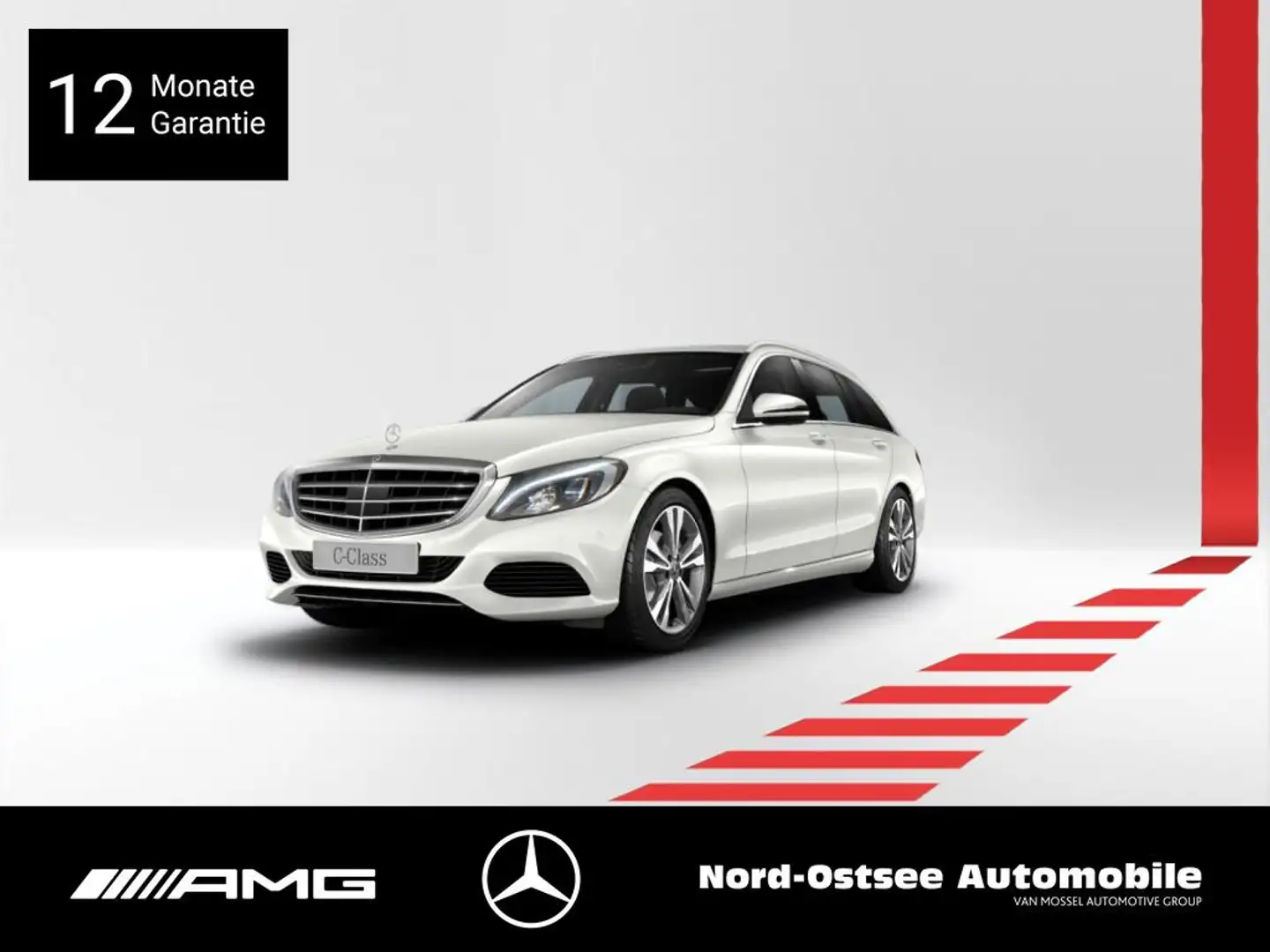Mercedes-Benz C 200 4M T EXCLUSIVE COMAND DISTRO LED SHZ Blanc - 1