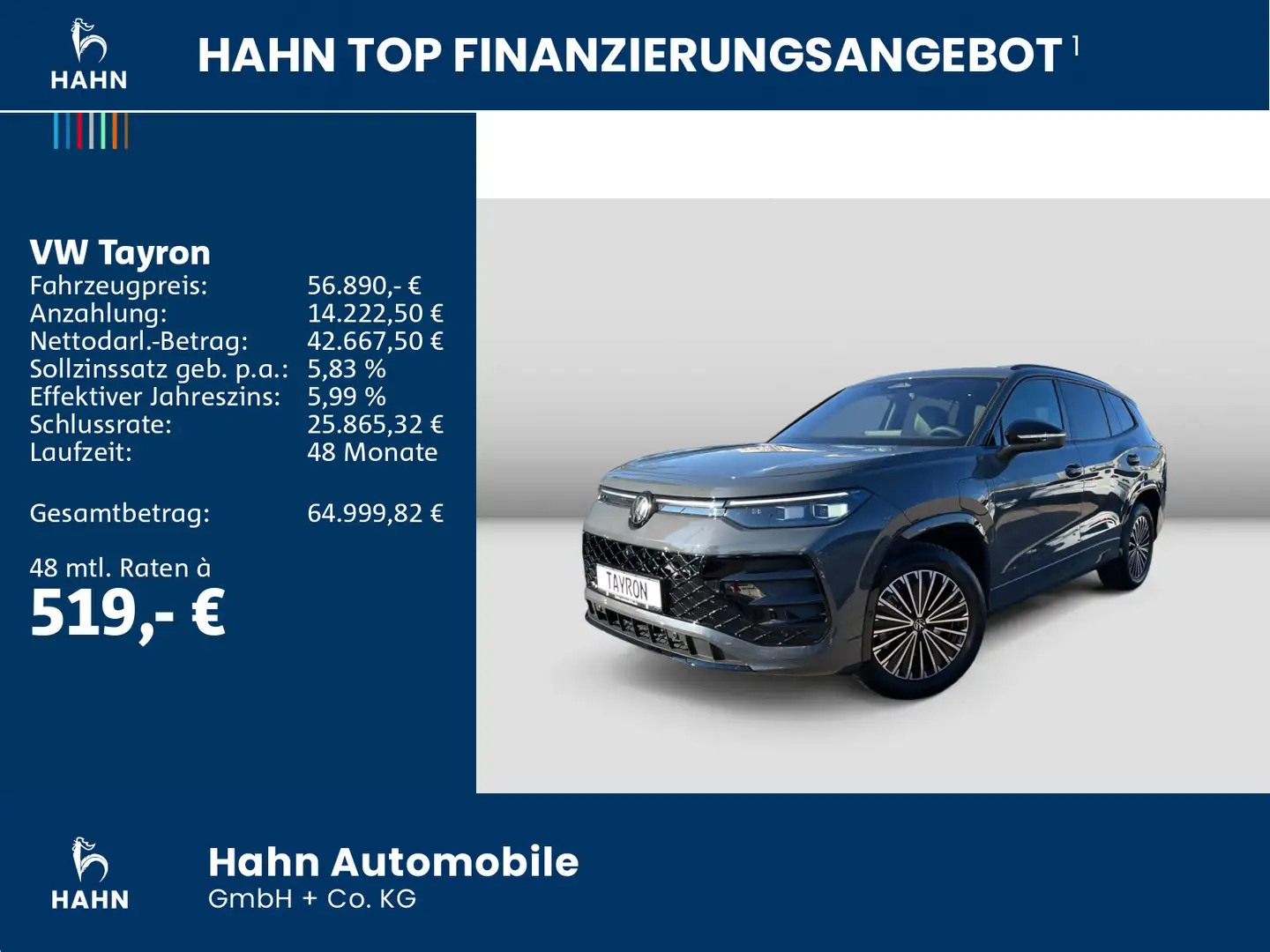 Volkswagen Tayron R-Line 1,5 eHybrid DSG AHK Nav Leder Pano Grijs - 2