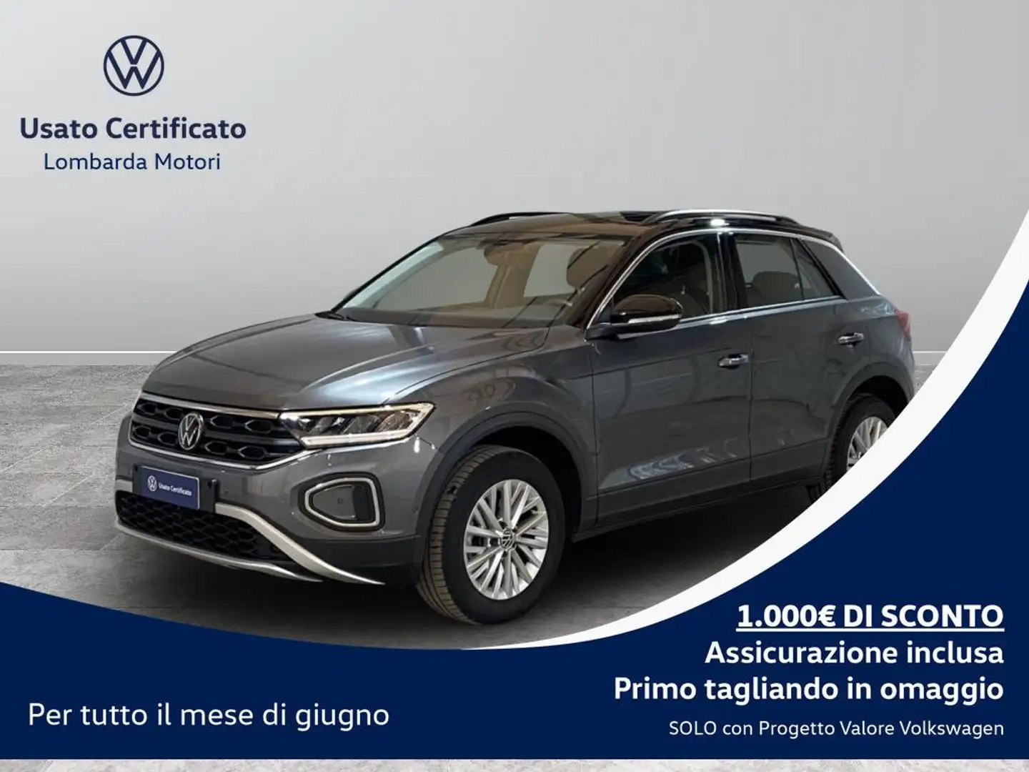 Volkswagen T-Roc 2.0 tdi scr Life 115cv Zwart - 1