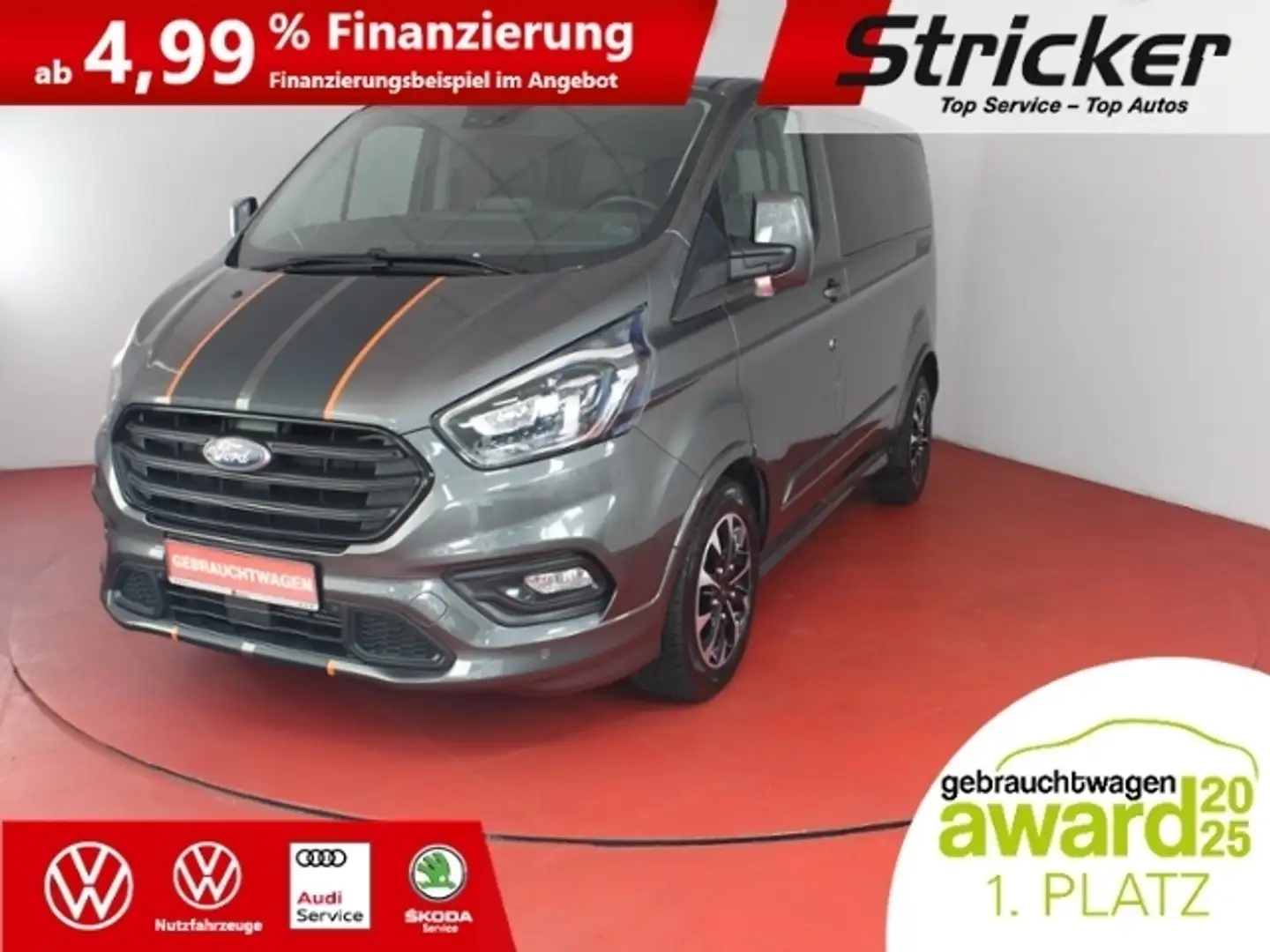Ford Transit Custom Sport 2.0 EcoBlue 426,-ohne Anzahlung Sitzheizung Grau - 1