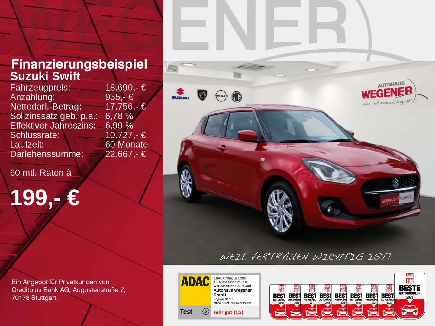 Suzuki Swift Suzuki Swift Comf. Hybr. CVT Allwetter *AHK* Nav Rot - 2