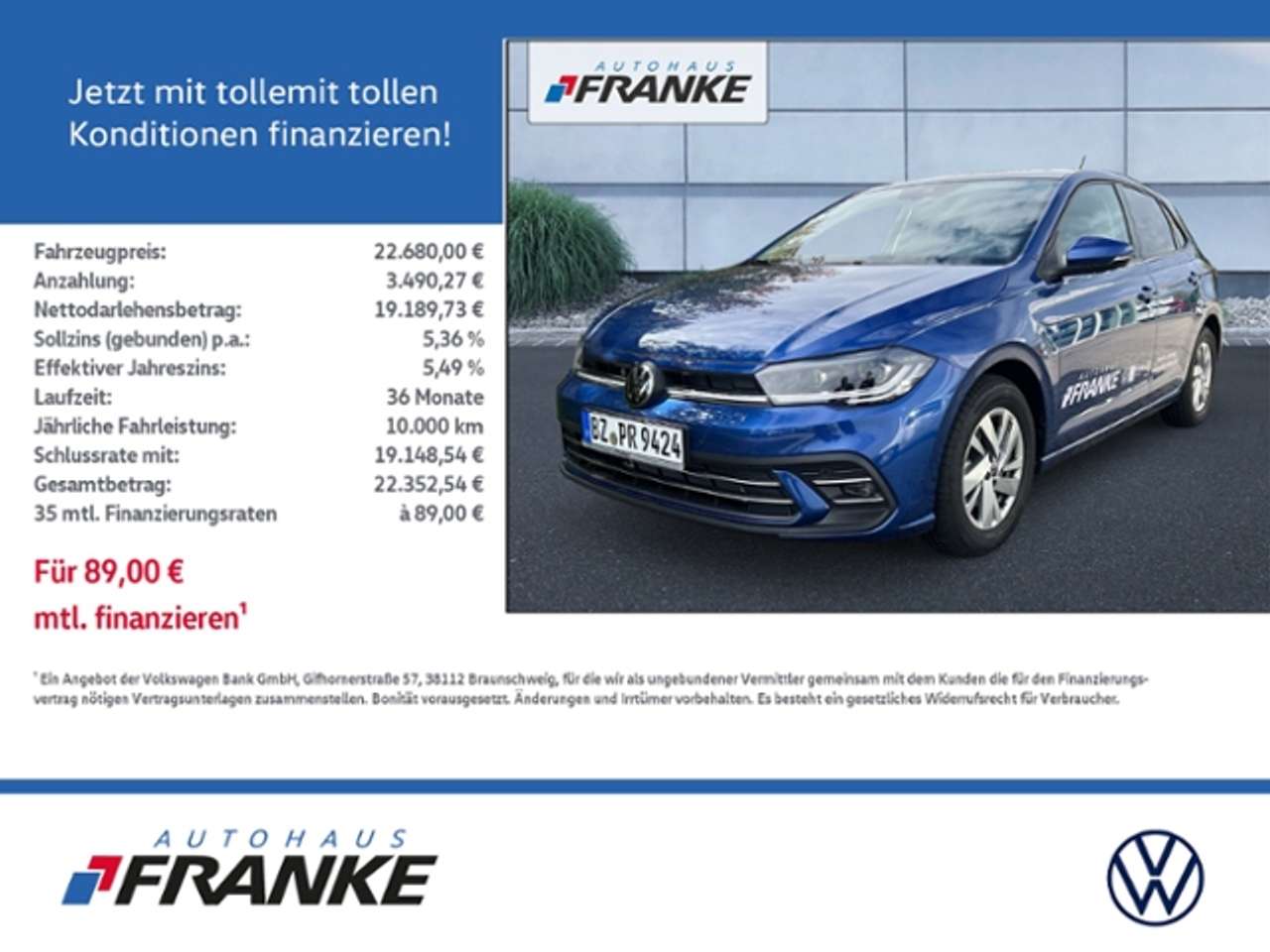 Volkswagen Polo 2024 — Style 1.0 TSI,DSG PanoDach,Kamera,AHK