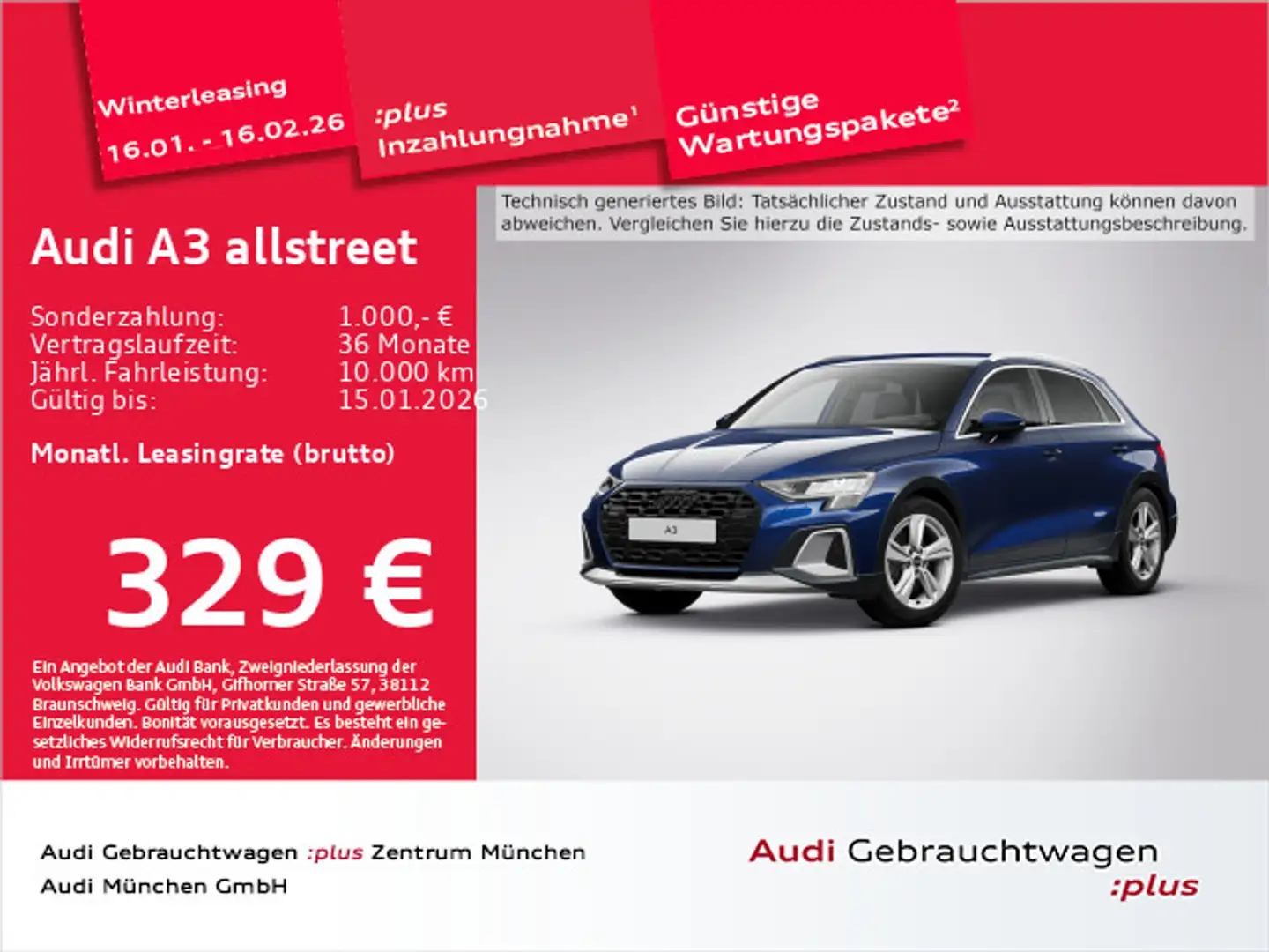 Audi A3 35 TDI S tronic Virtual+/Navi+/Priv Blau - 1