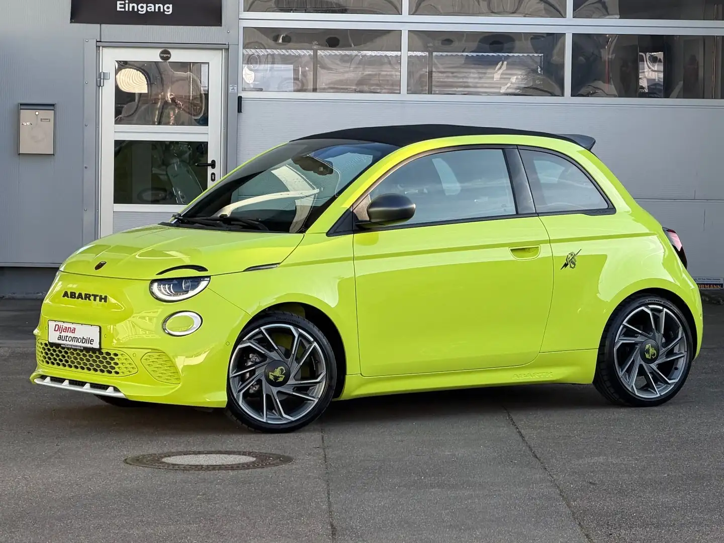 Fiat 500e Abarth Cabrio Scorpionissima VOLL 1Hd TOP! Grün - 1