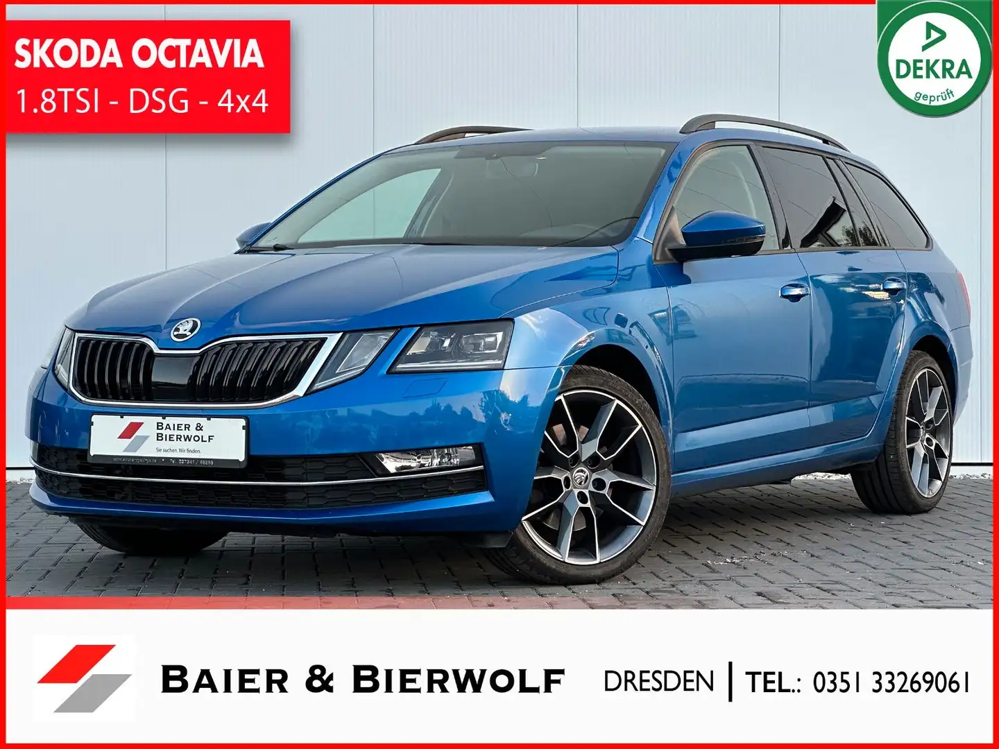 Skoda Octavia Combi 1.8TSI Style 4x4 DSG AHK LED SHZ Blau - 1