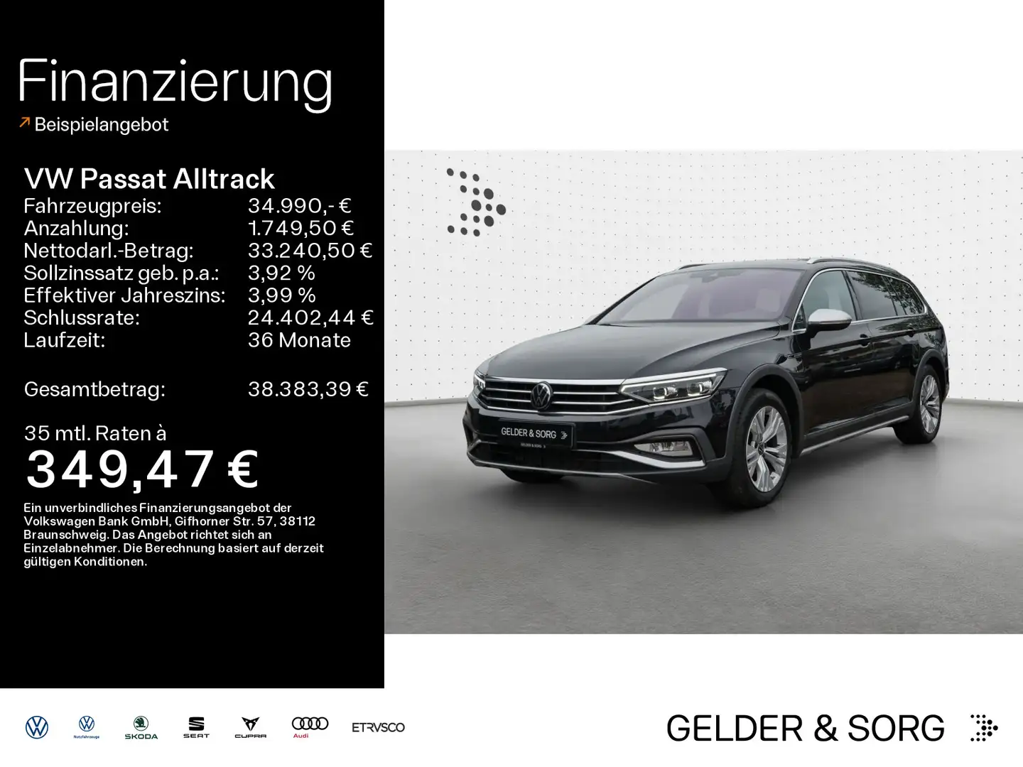 Volkswagen Passat Alltrack 2.0 TDI 4Motion Matrix*HuD*Sound Noir - 1