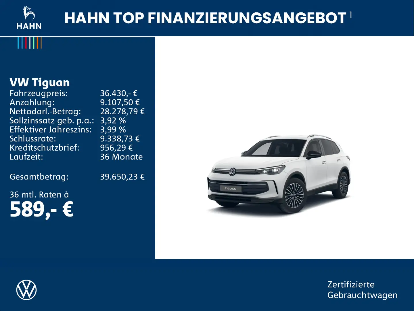 Volkswagen Tiguan 1.5 eTSI DSG Goal Matrix Navi AHK ACC APP Weiß - 2