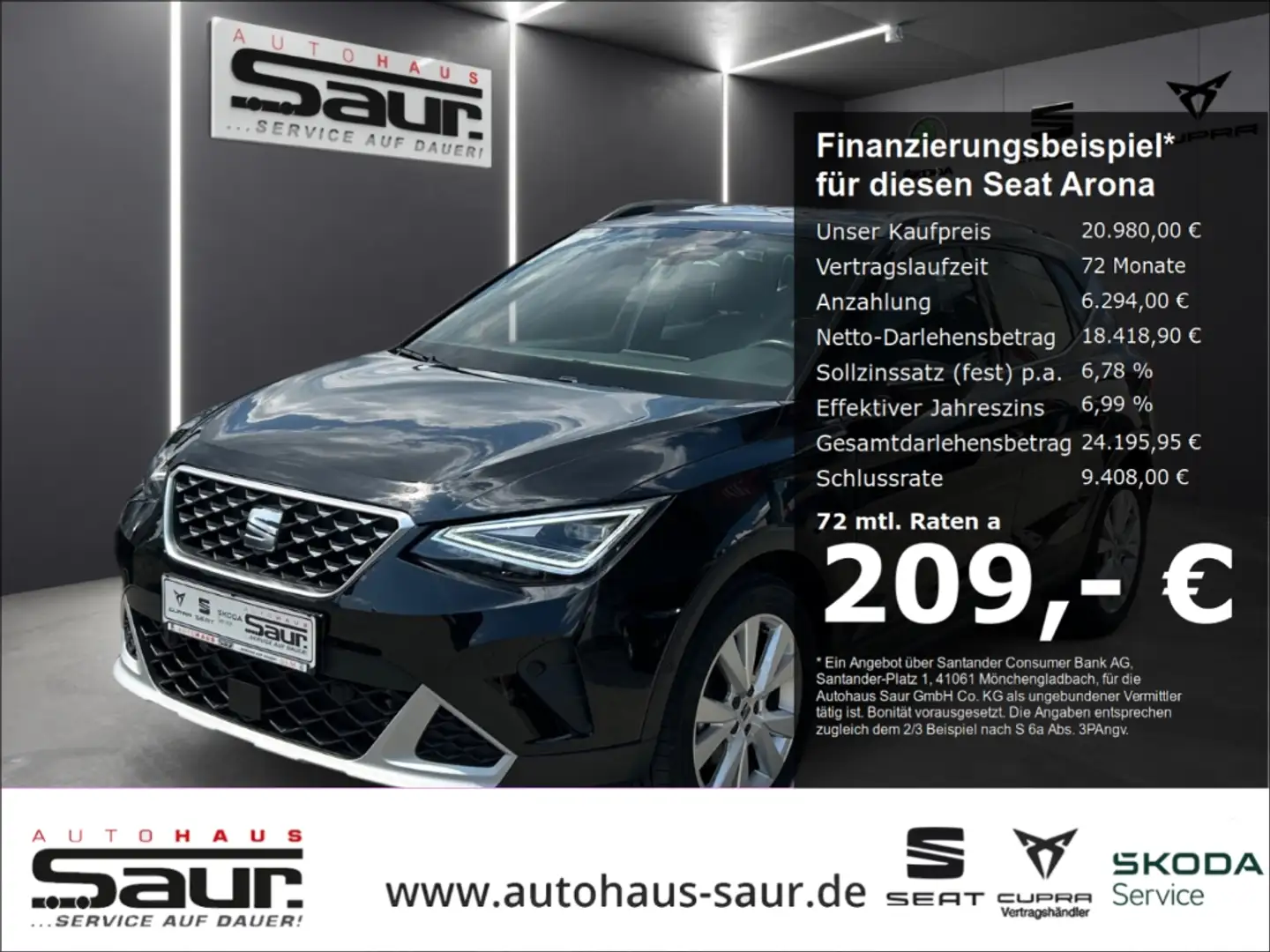 SEAT Arona Xperience 1.0 TSI DSG KLIMA NAVI SHZ LED WINTERPAK Zwart - 1