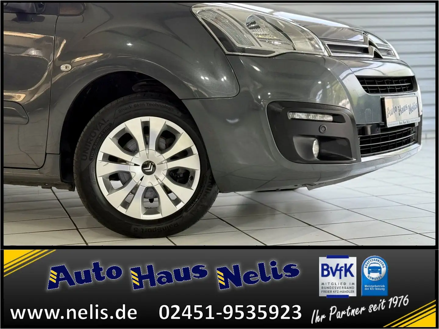 Citroen Berlingo 1,6 BlueHDi 100 FAP Autom. Shine Navi S Grijs - 2