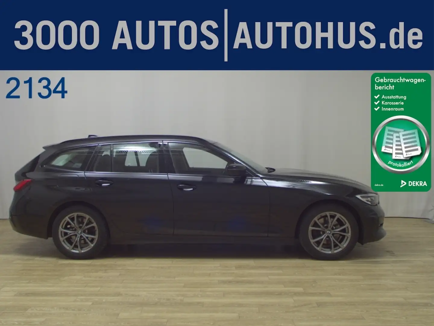 BMW 320 dA Touring Sport-Line Navi LED LC Pro HuD AHK Schwarz - 1