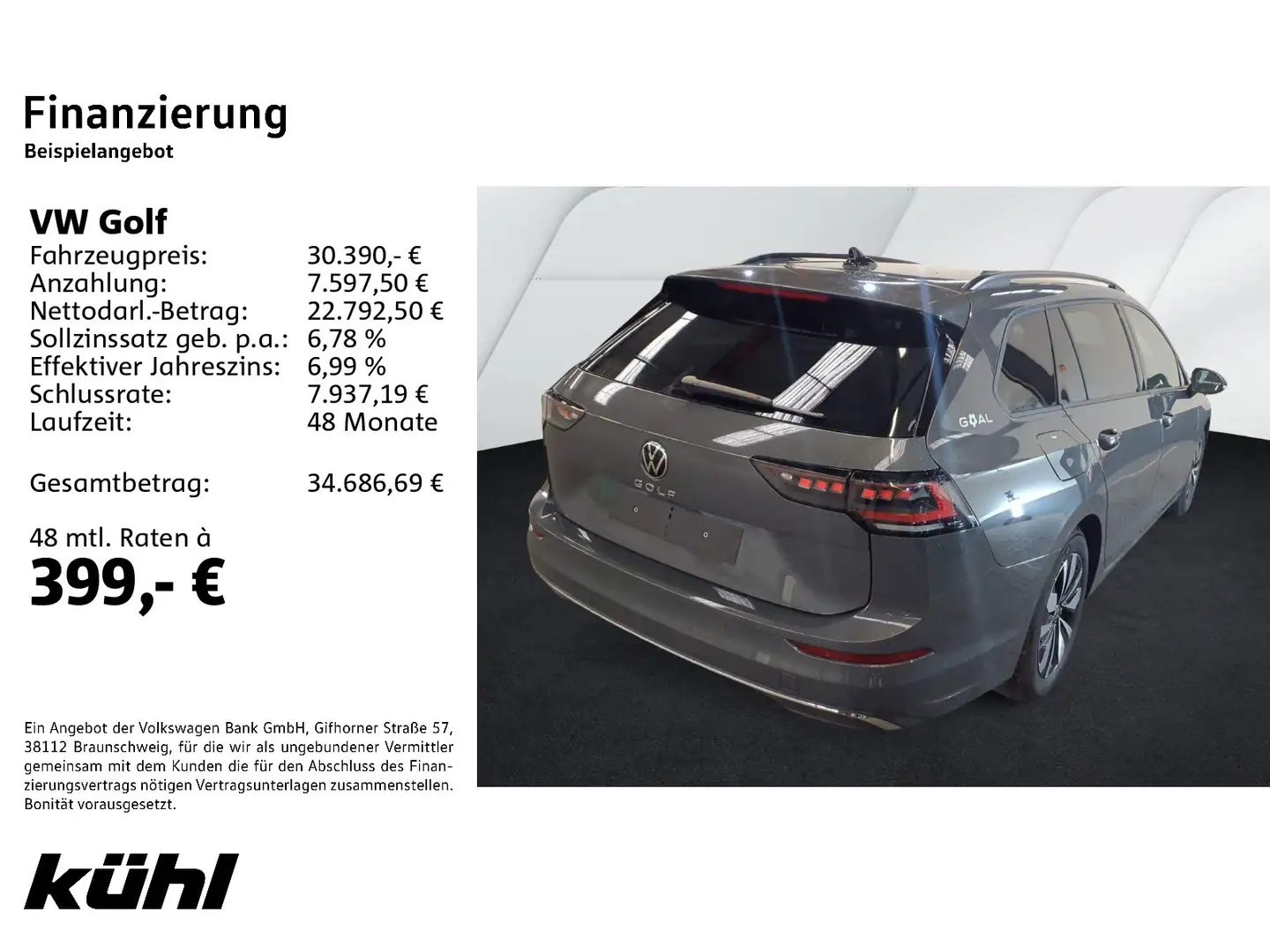 Volkswagen Golf 8 VIII Variant 2.0 TDI DSG Goal IQ.Light/AC Grau - 2