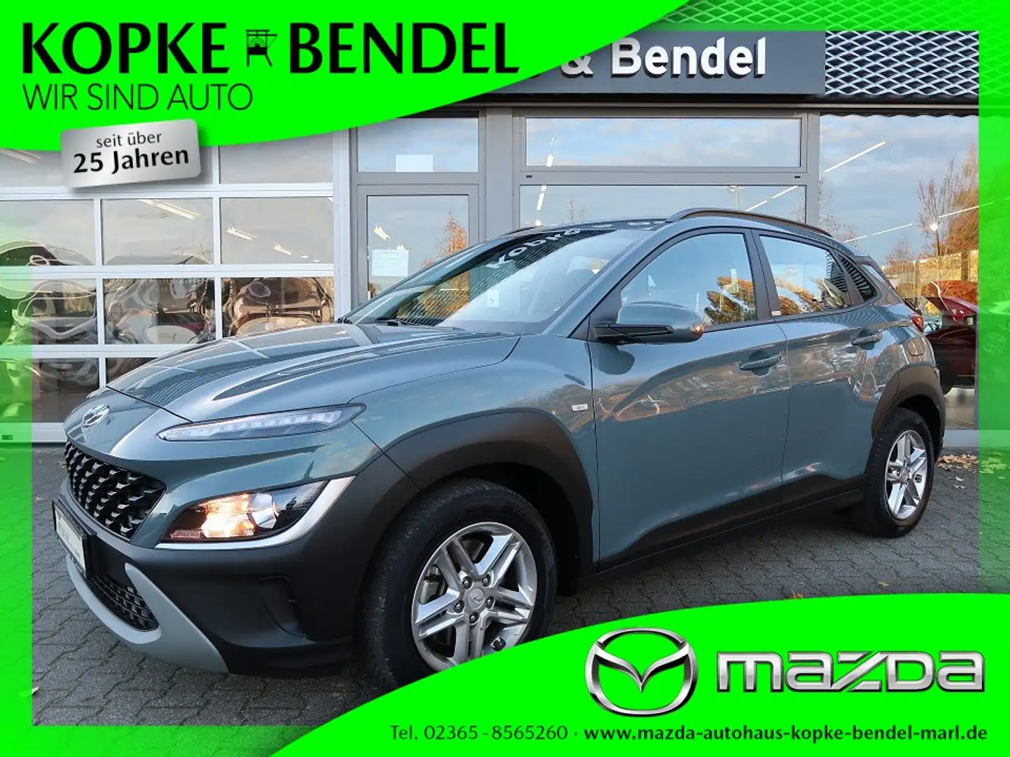 Hyundai KONA 1.0 Mild Hybrid Select*Allwetter*Scheckheftgepfleg Grün - 1