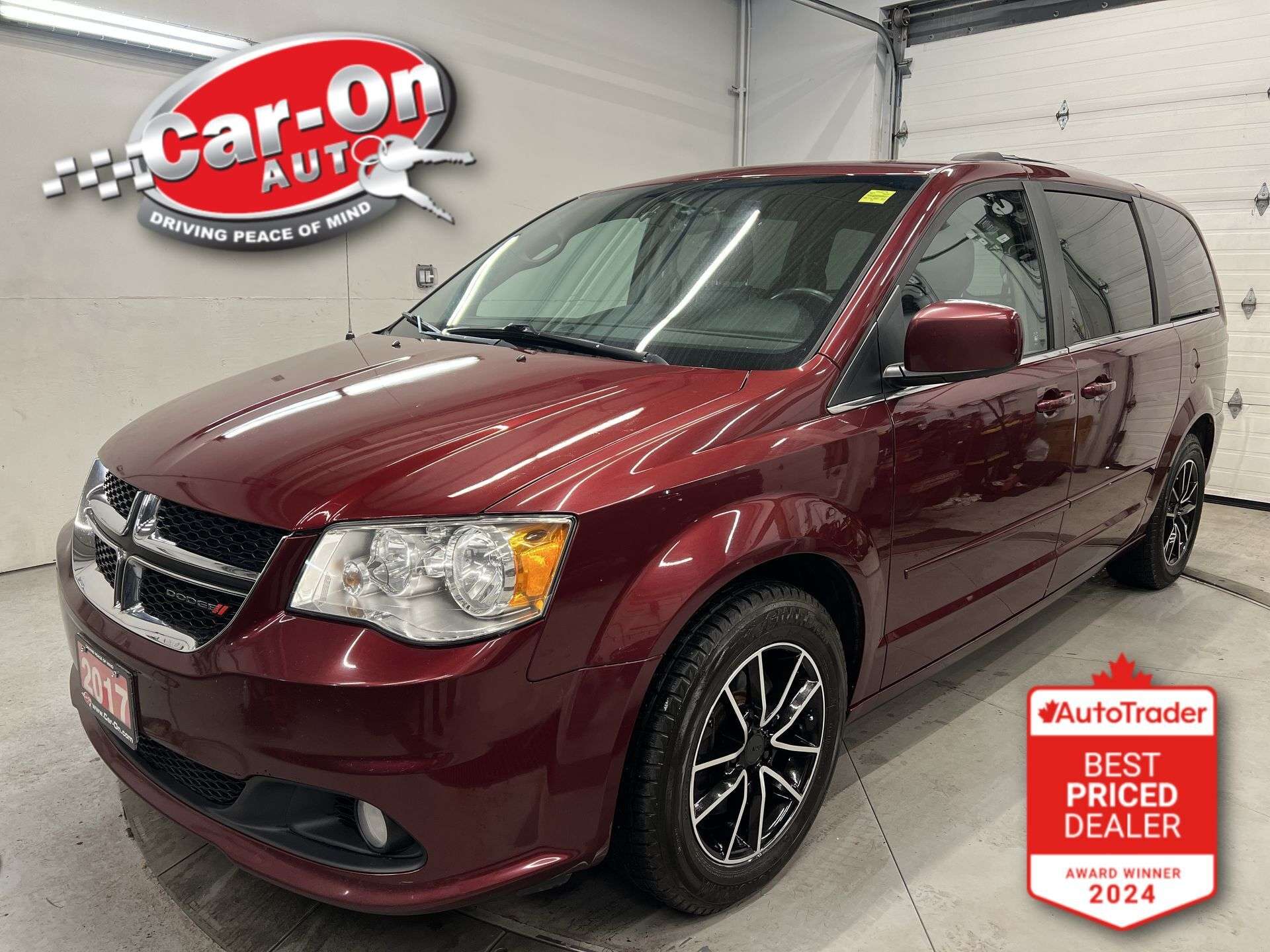 Red 2017 Dodge Grand Caravan SXT Premium Plus FWD Minivan Front-Wheel Drive Automatic