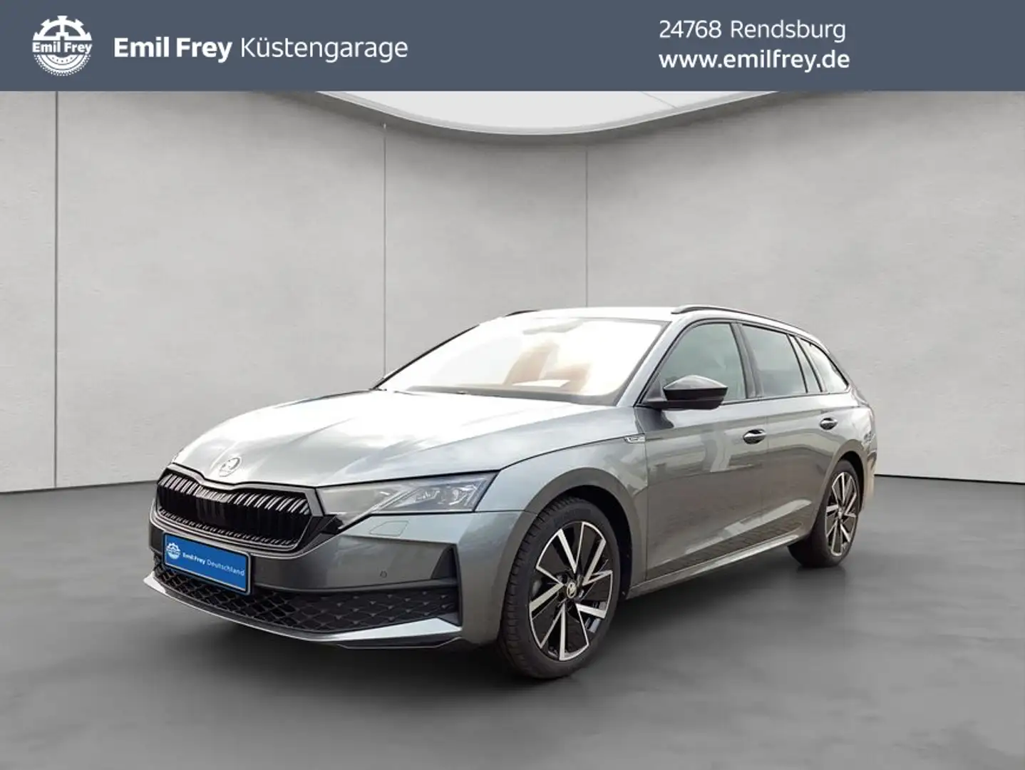 Skoda Octavia Combi 2.0 TDI DSG Sportline NAV 4xSHZ PD Gris - 1