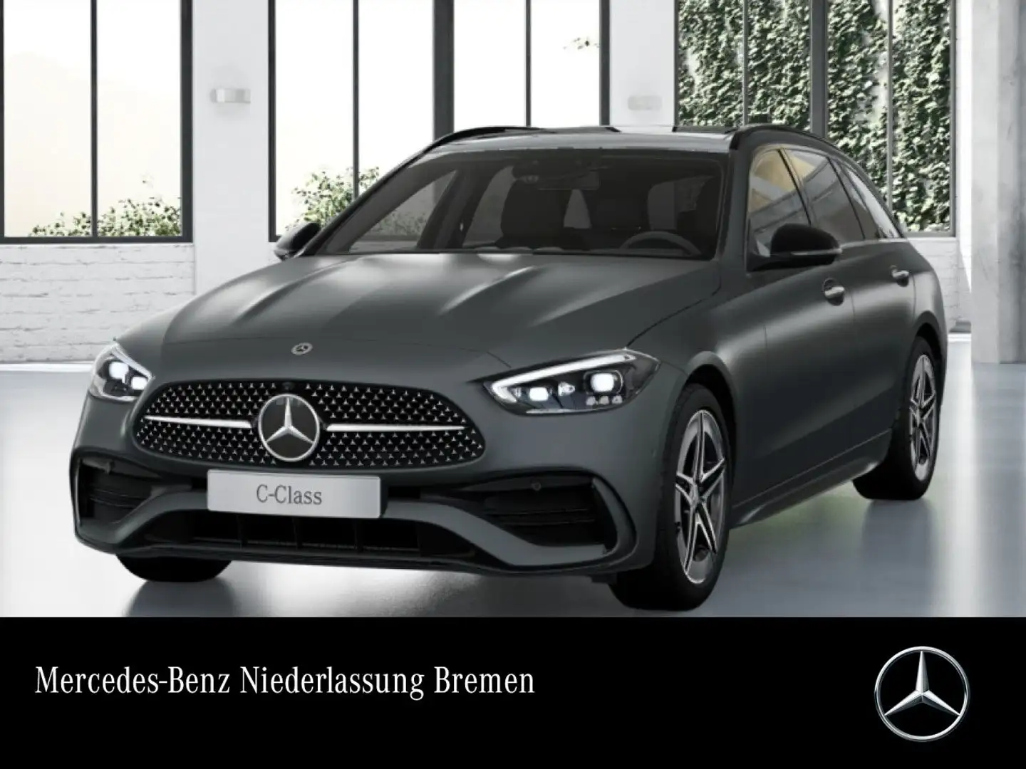 Mercedes-Benz C 300 d T AMG+NIGHT+PANO+360+AHK+KEYLESS+9G Grau - 1