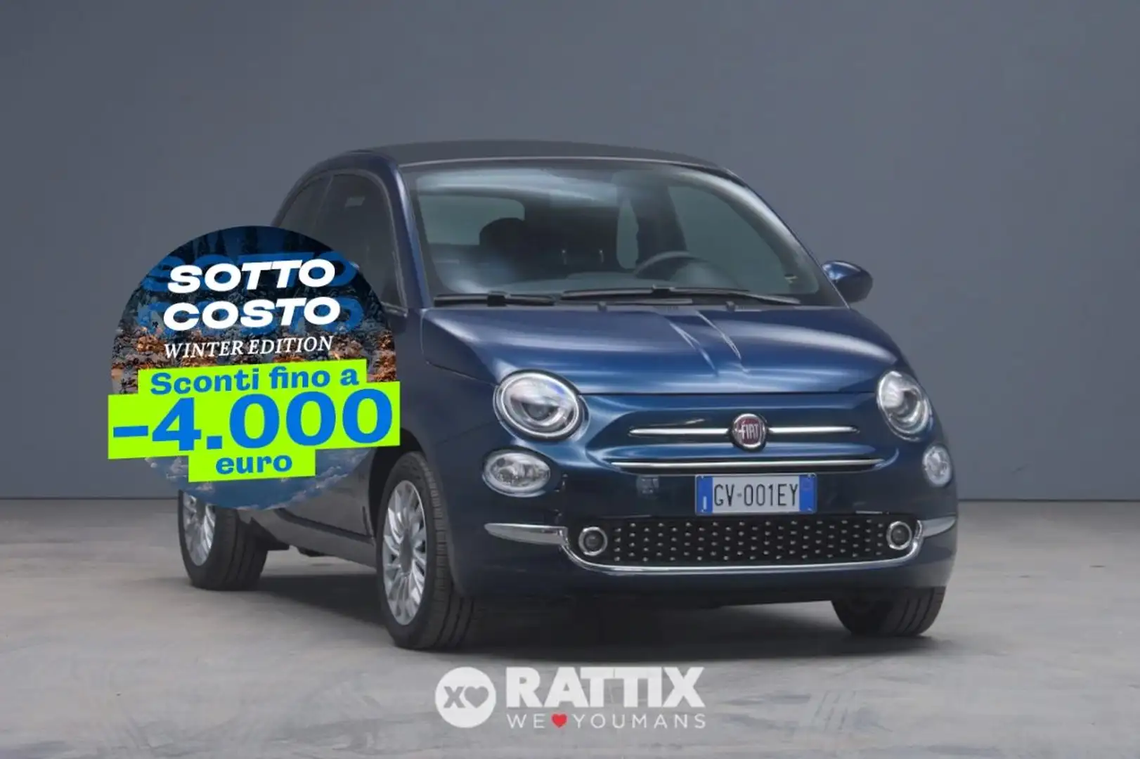 Fiat 500C 1.0 Hybrid 70CV Dolcevita Синій - 1