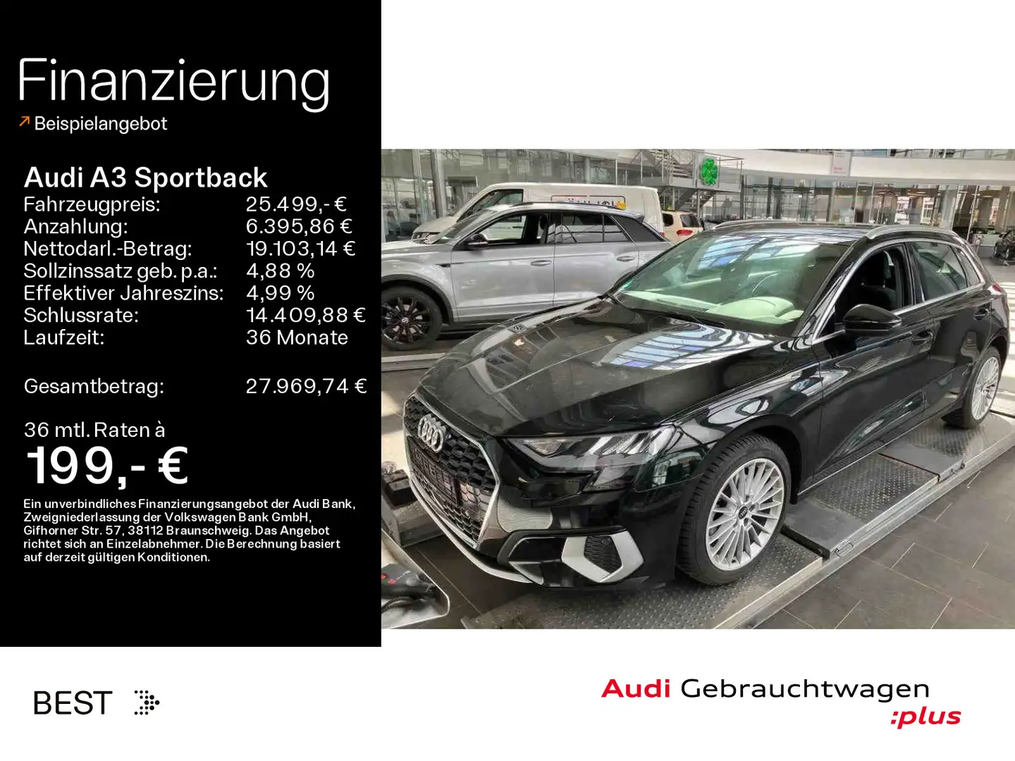 Audi A3 30 TDI advanced*NAVI-PLUS*PDC*SHZ*K Schwarz - 1