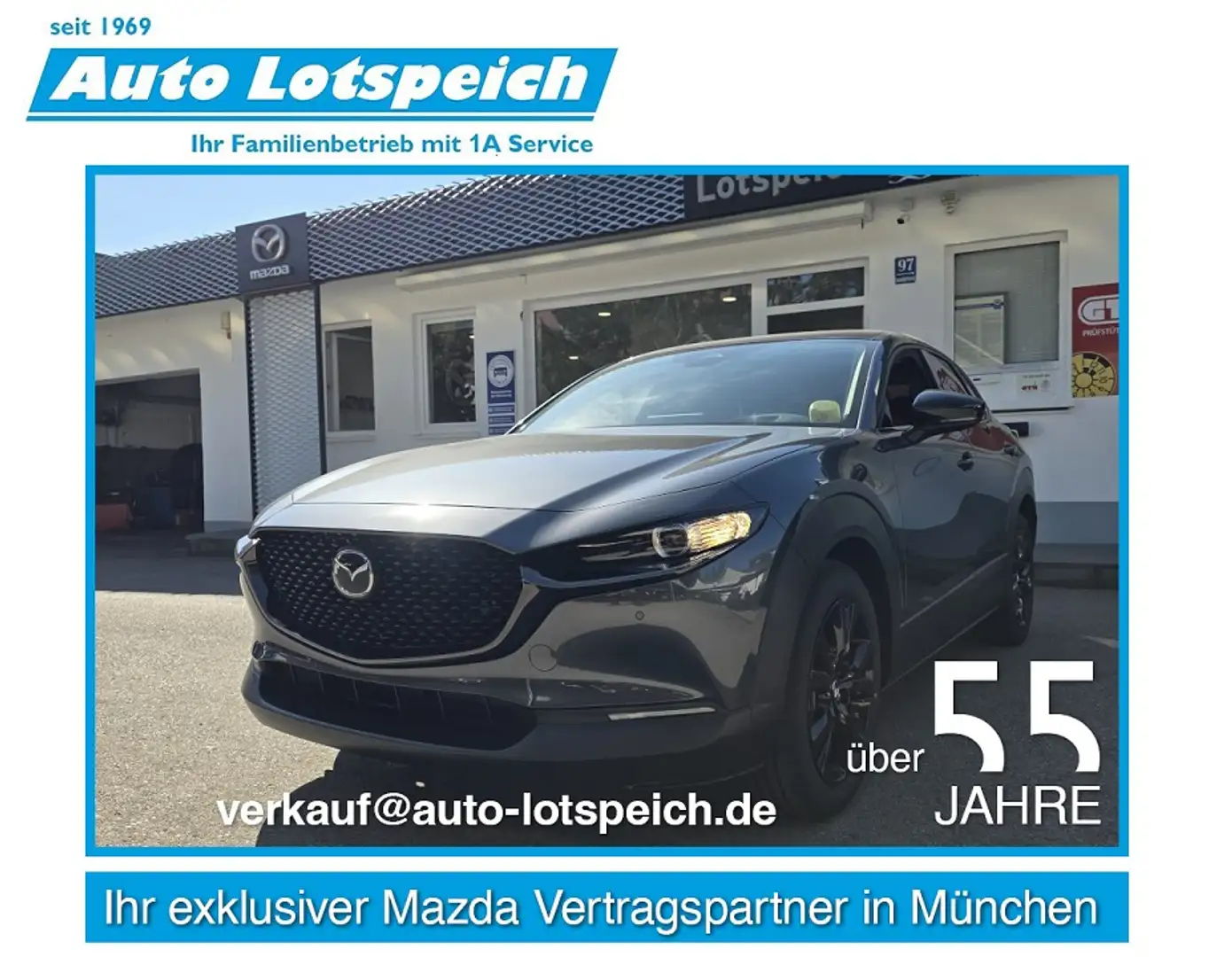 Mazda CX-30 2.0L e-SKYACTIV X 186ps Bose-Sound, Navi, Rückfahr Grau - 1
