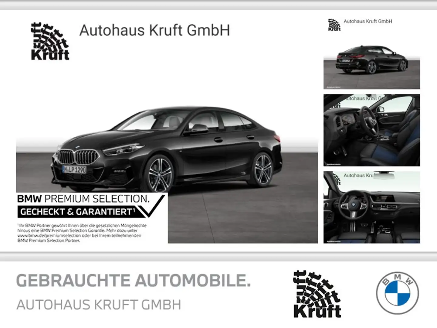 BMW 218 i Gran Coupé M SPORT+AUTOM+LCPROF+HUD+DAB Schwarz - 1