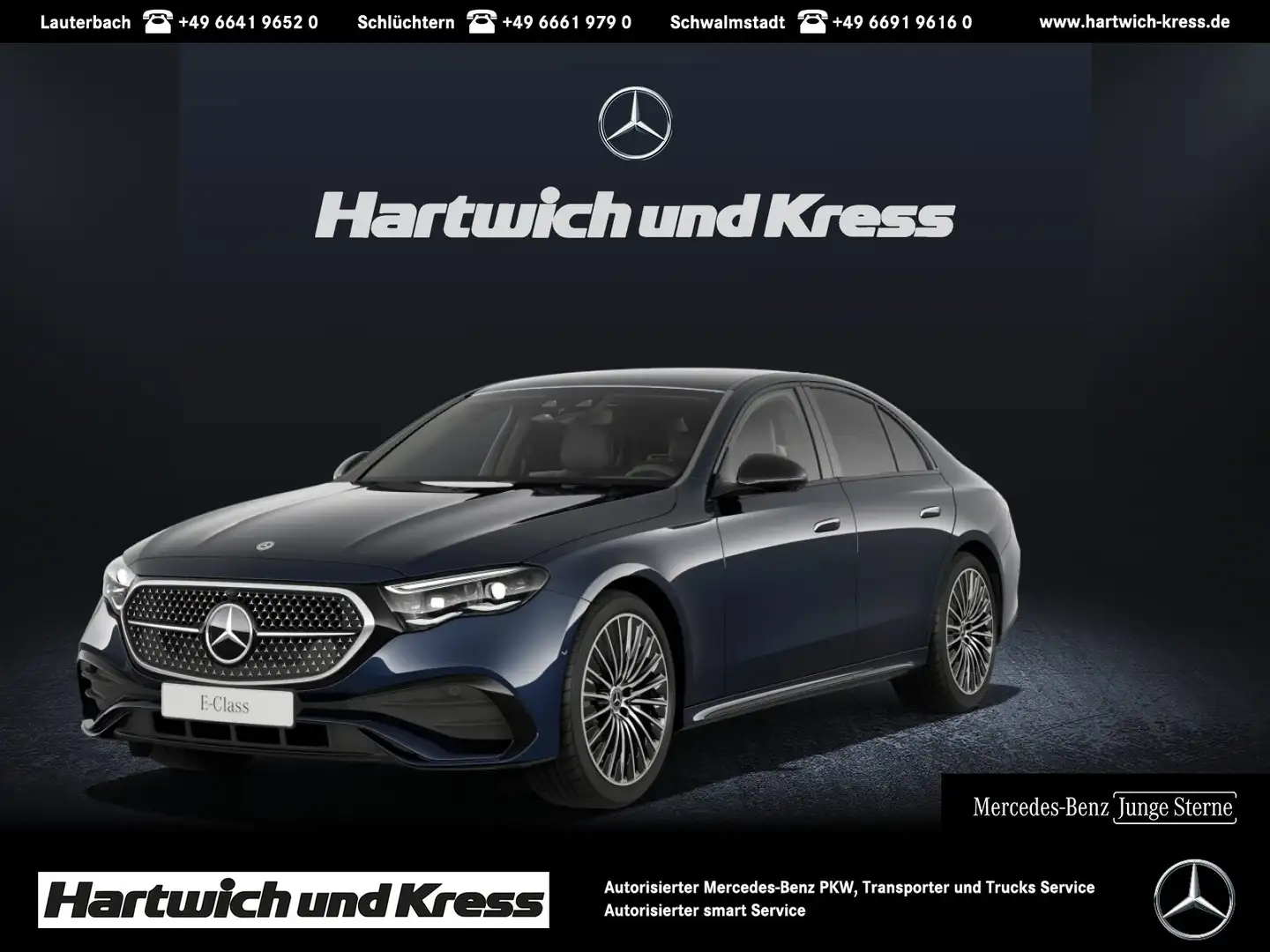 Mercedes-Benz E 450 E 450 4Matic AMG Line Advanced Plus+AHK+HUD+Night+ Blauw - 1
