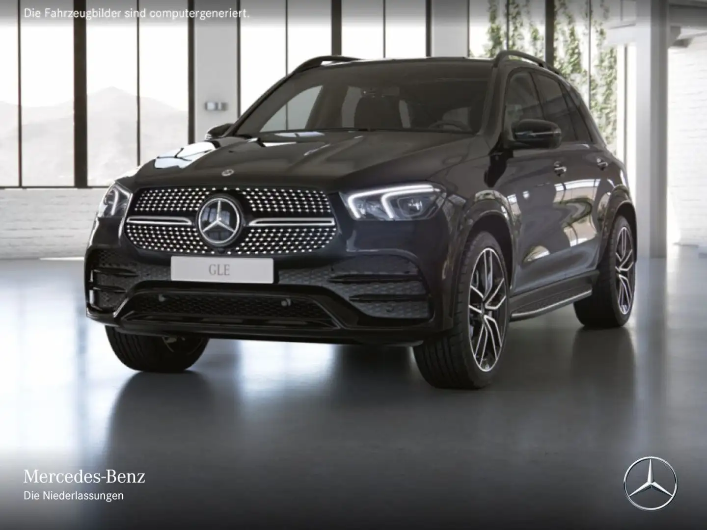 Mercedes-Benz GLE 450 4M AMG+NIGHT+PANO+360+AHK+MULTIBEAM+22"+9G Schwarz - 2