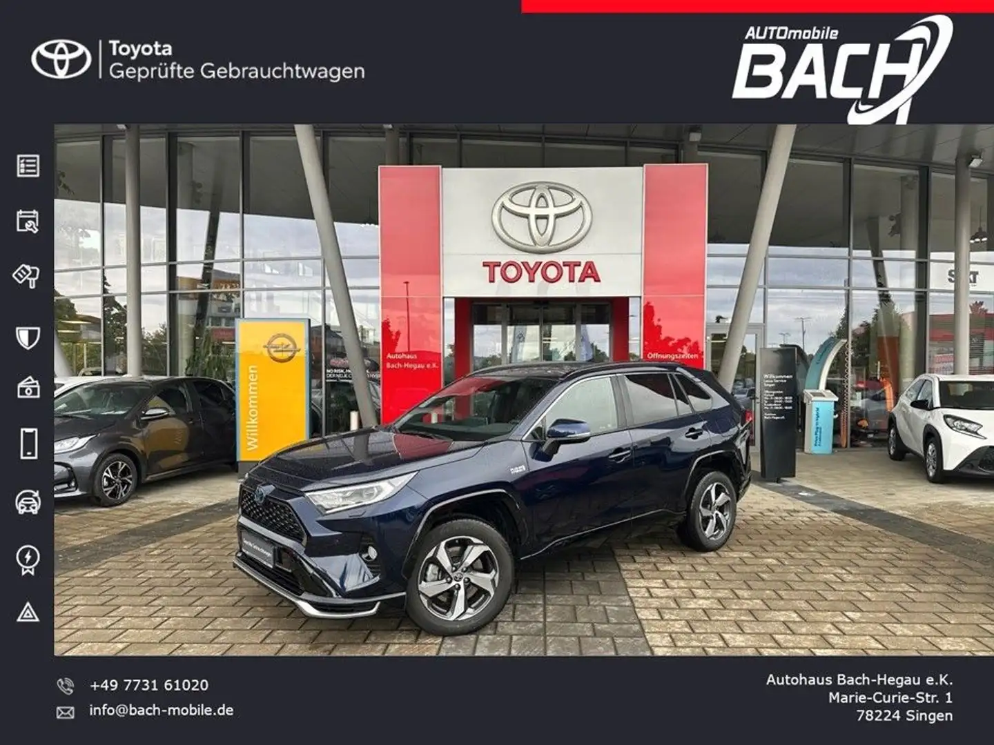 Toyota RAV 4 Plug-in Hybrid 4x4, NAVI, LED, KAMERA, HUD Blauw - 1