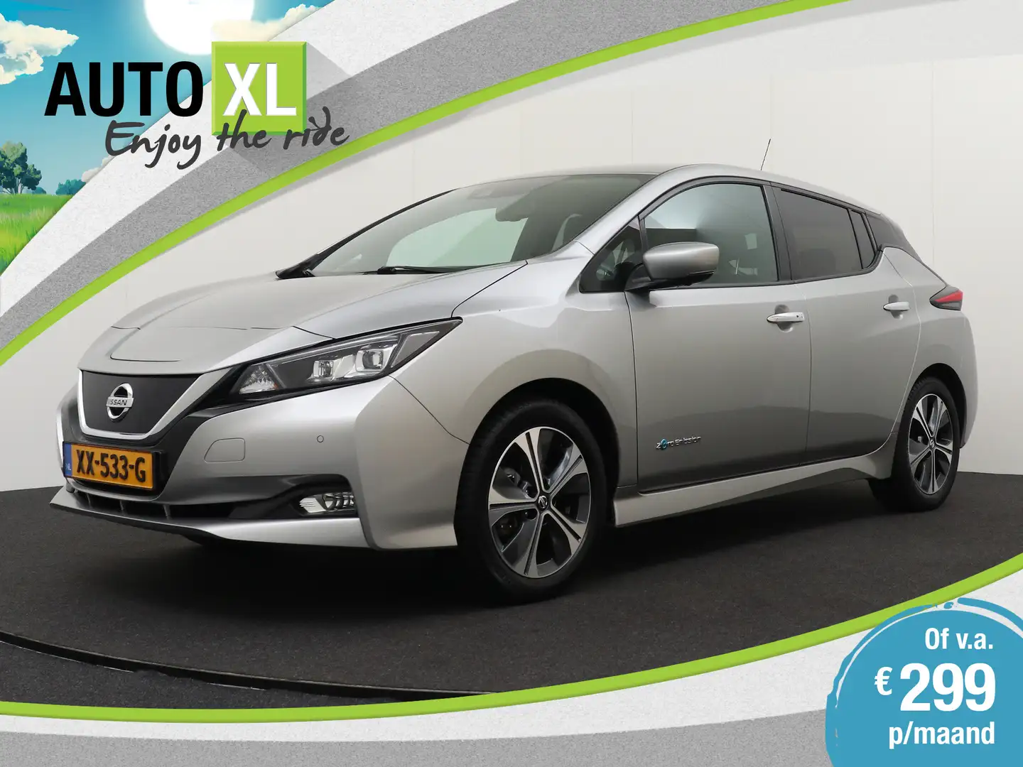 Nissan Leaf Tekna 40 kWh Carplay Adapt.Cruise Dodehoek H-Leder Grijs - 1