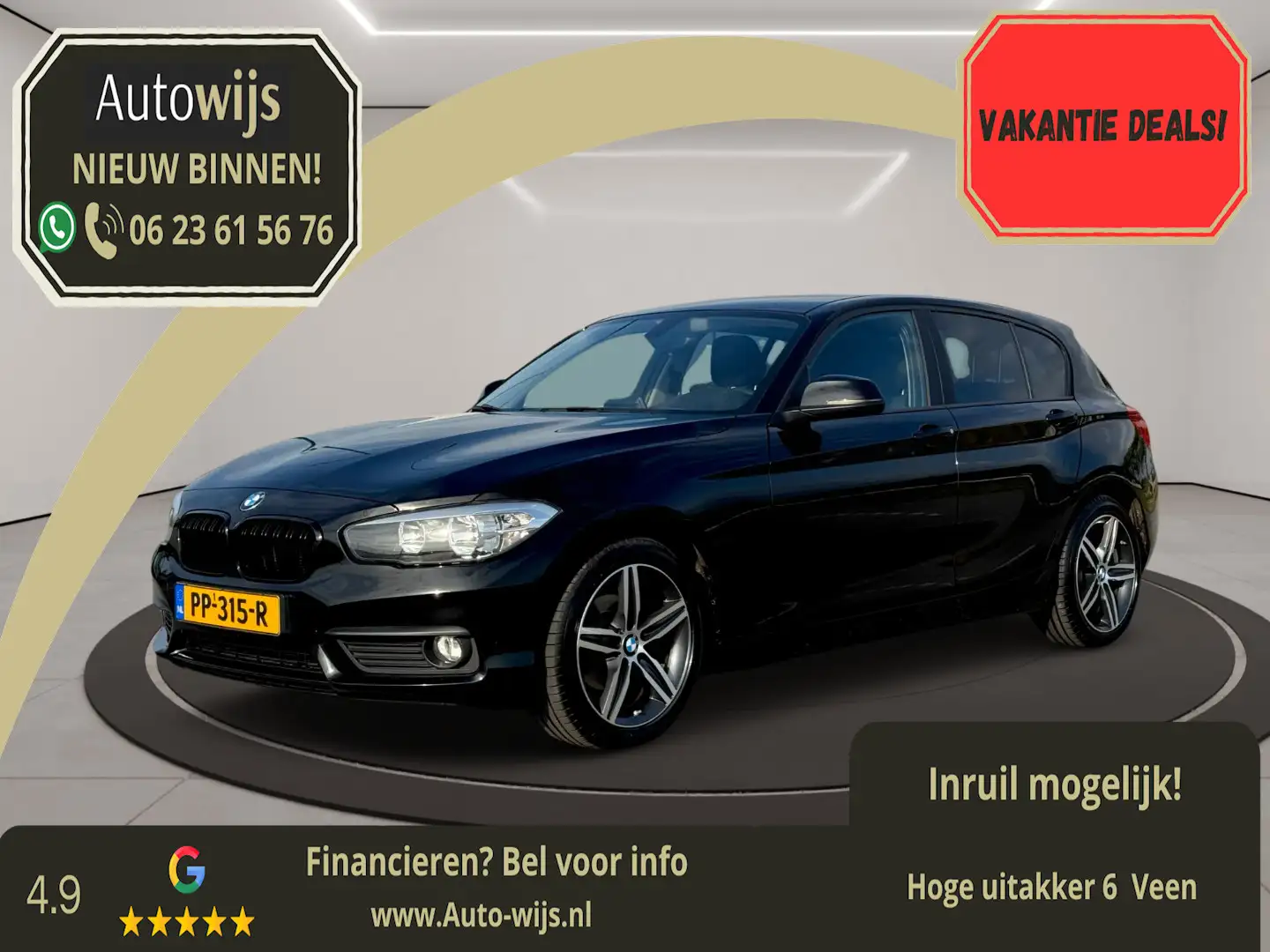 BMW 118 1-serie 118i Corporate Lease|AUT|Sportline velgen| Noir - 1