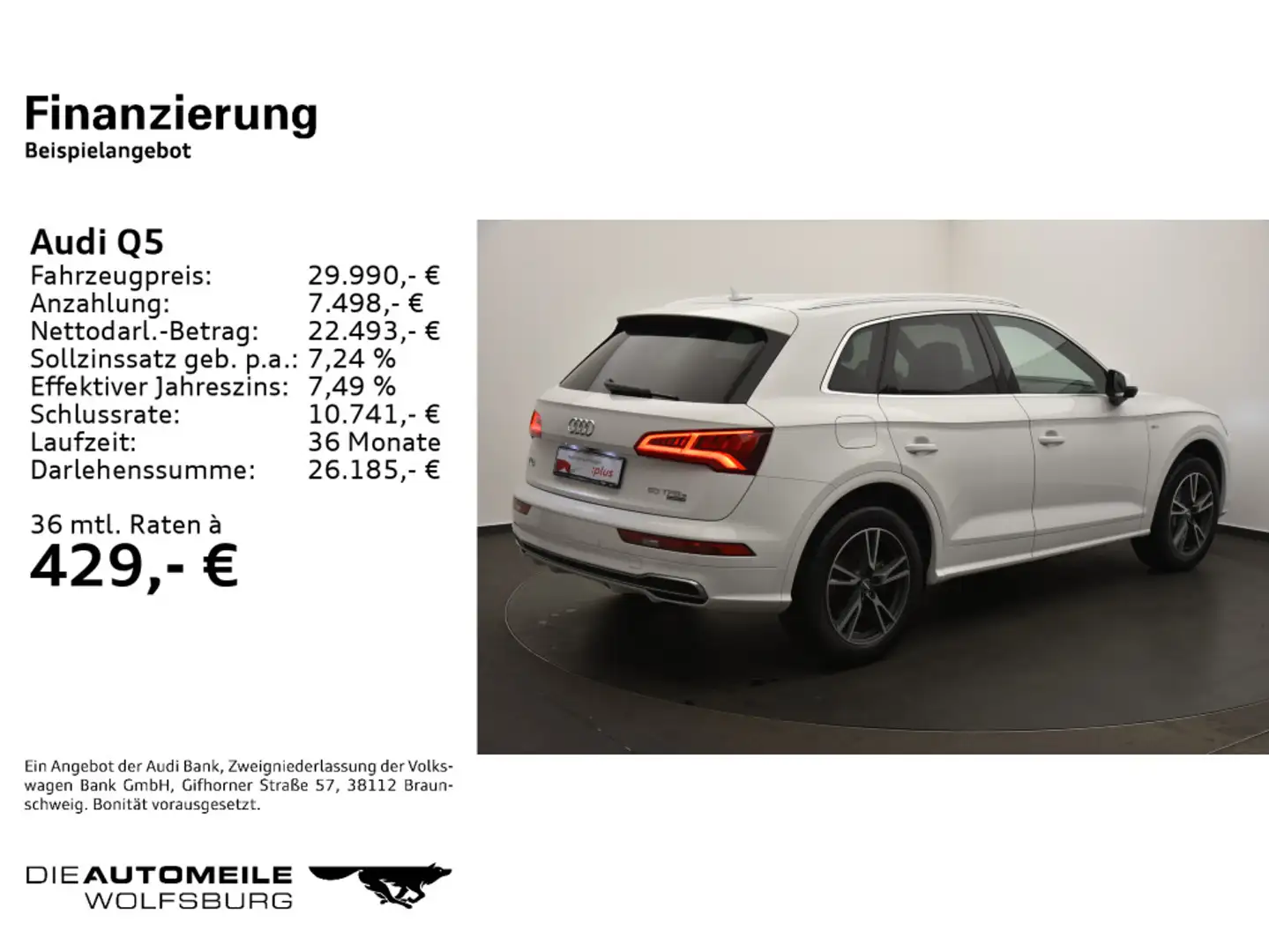 Audi Q5 50 TFSI e quattro S-tronic design LED/Einpark Blanc - 2