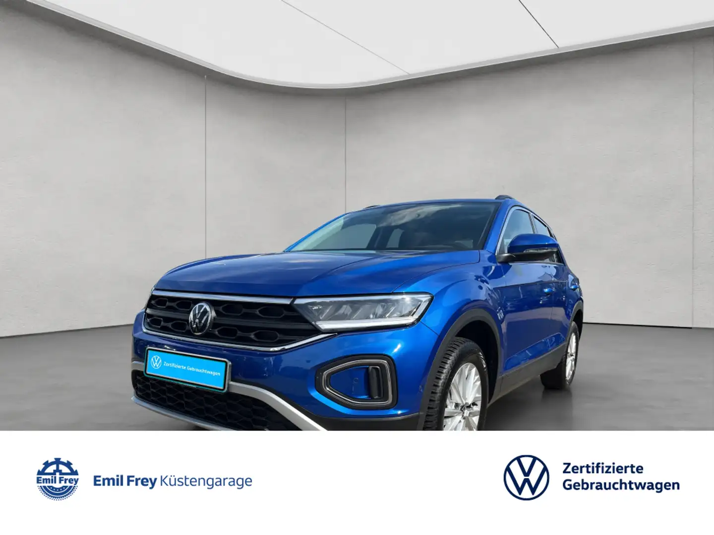 Volkswagen T-Roc 1.0 TSI OPF Life GJR AHK Navi Sitzhzg Blau - 1