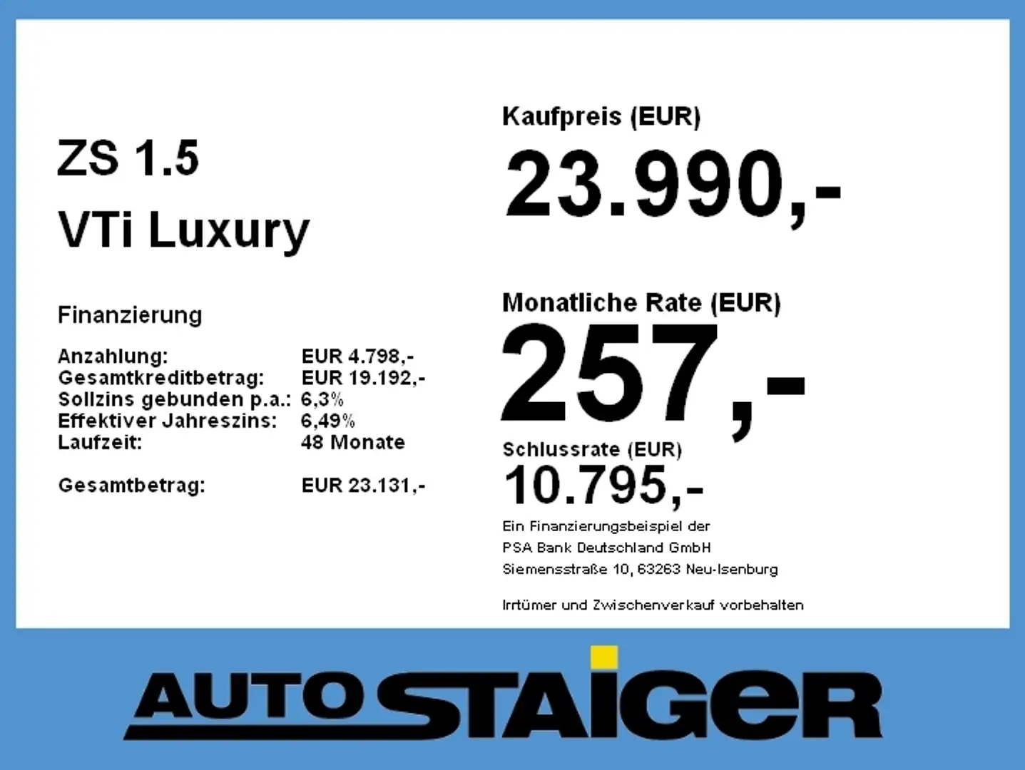 MG ZS 1.5 VTi Luxury 360 °/SHZ/Carplay/ mild-hybrid Weiß - 2
