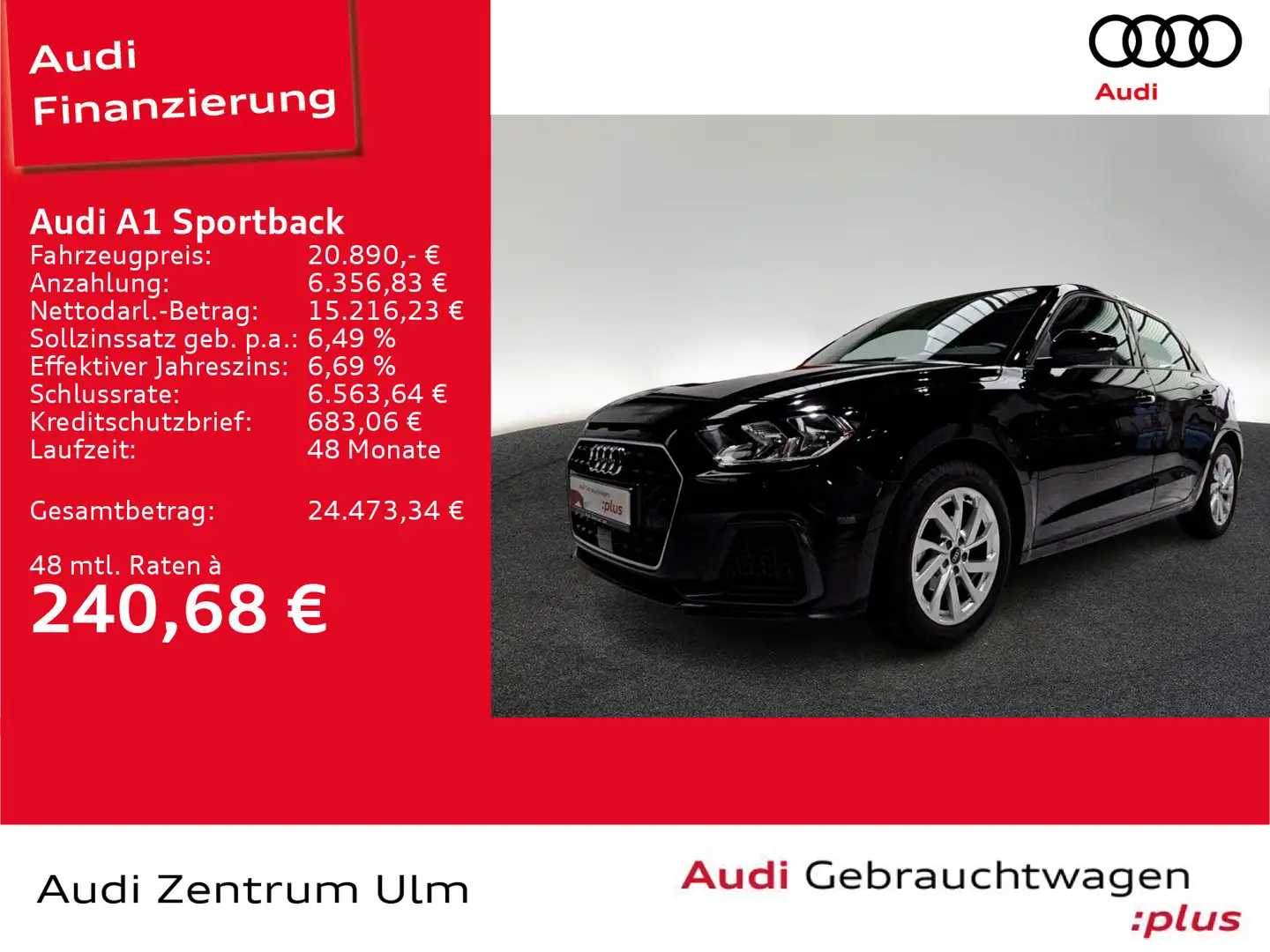 Audi A1 advanced 25 TFSI SHZ VIRT. 5J.GAR. Schwarz - 1