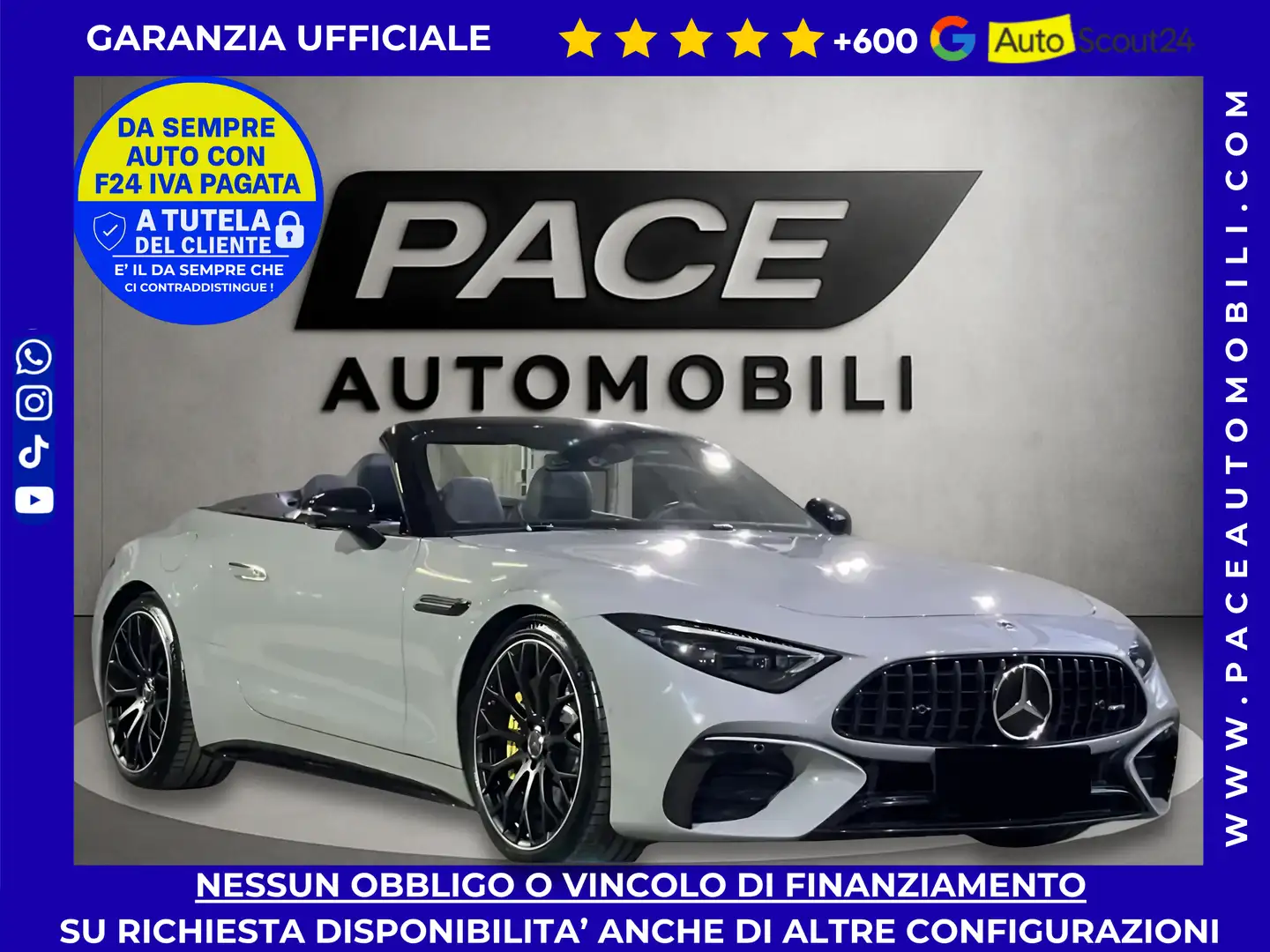 Mercedes-Benz SL 43 AMG KAMERA 360 V8 STYLE 21" NIGHT BURMESTER PDC ACC Grau - 1