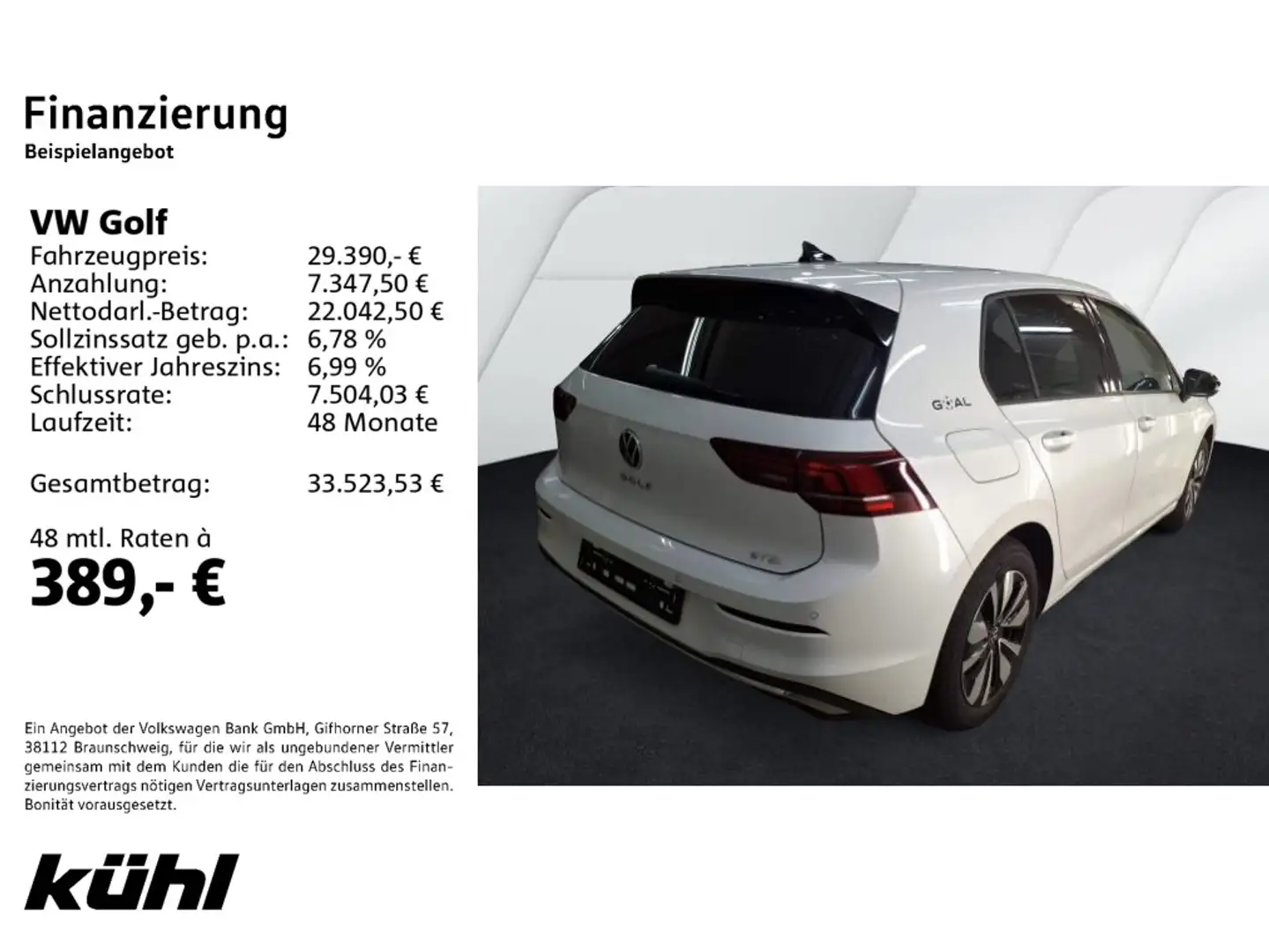 Volkswagen Golf 8 VIII 1.5 eTSI DSG Goal LED+/ACC/Kamera/Ap Weiß - 2