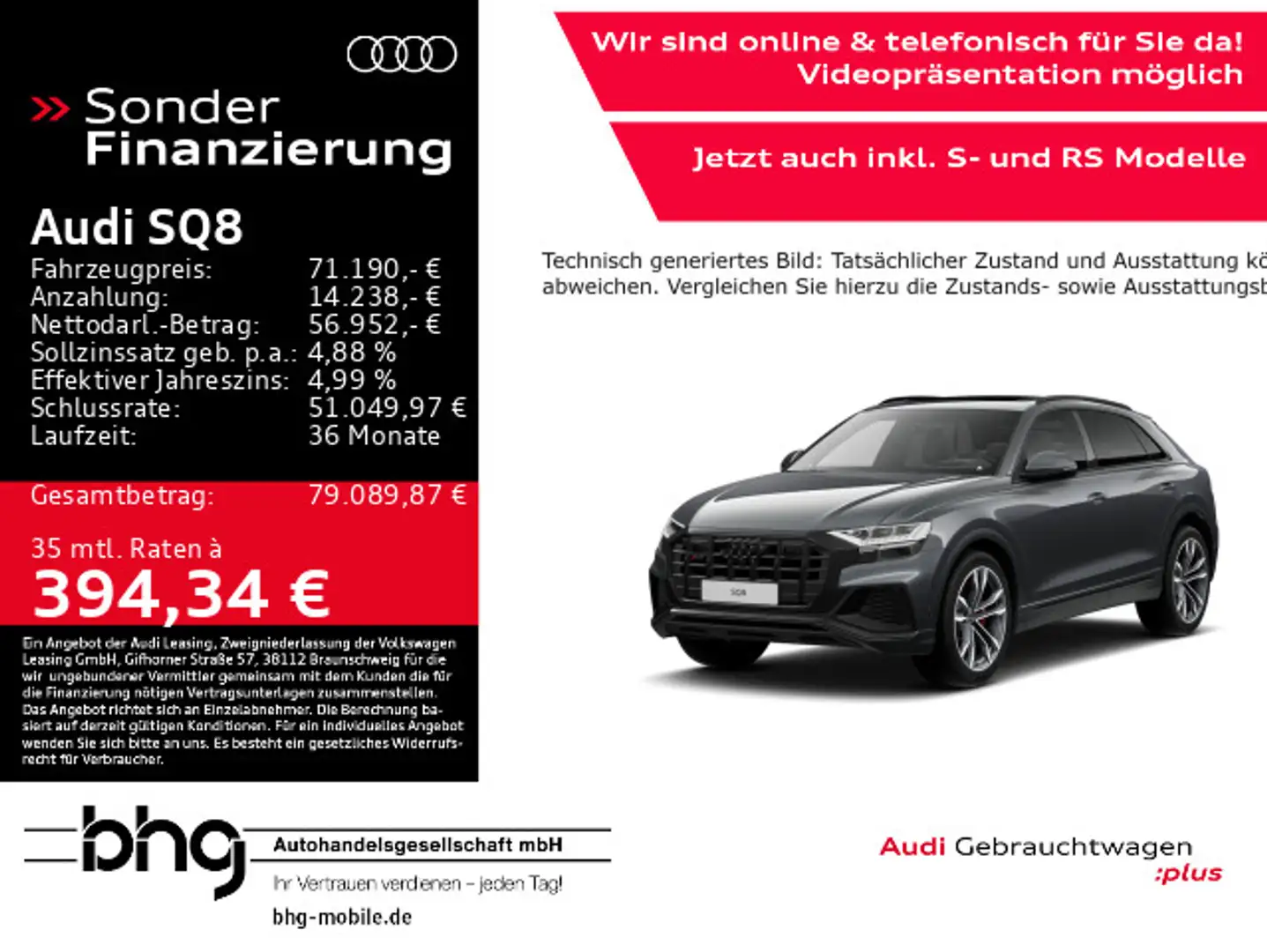 Audi SQ8 TFSI 373(507) kW(PS) tiptronic Grau - 1
