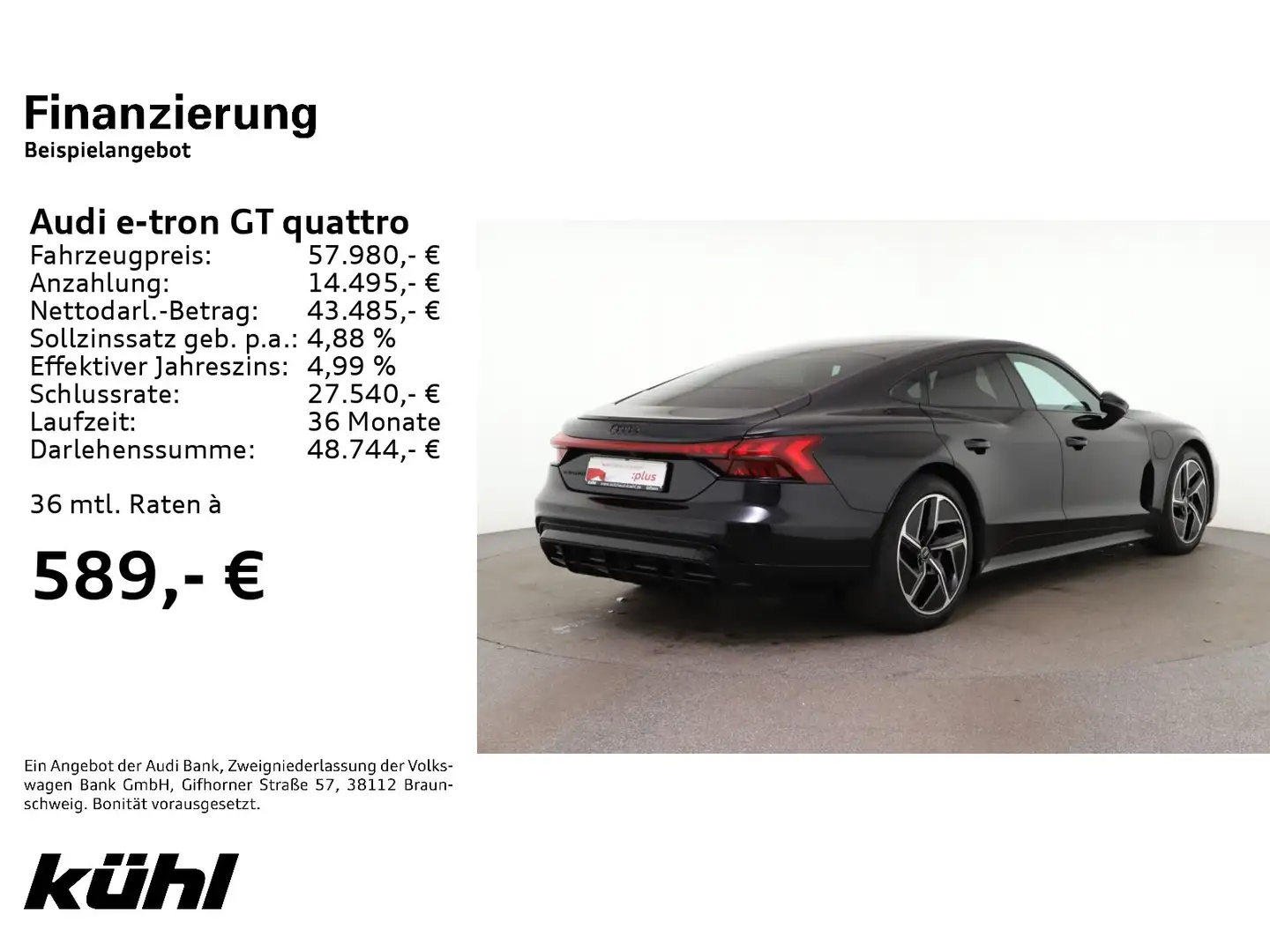 Audi e-tron GT e-tron GT Q LED ACC Kamera Navi Schwarz - 2