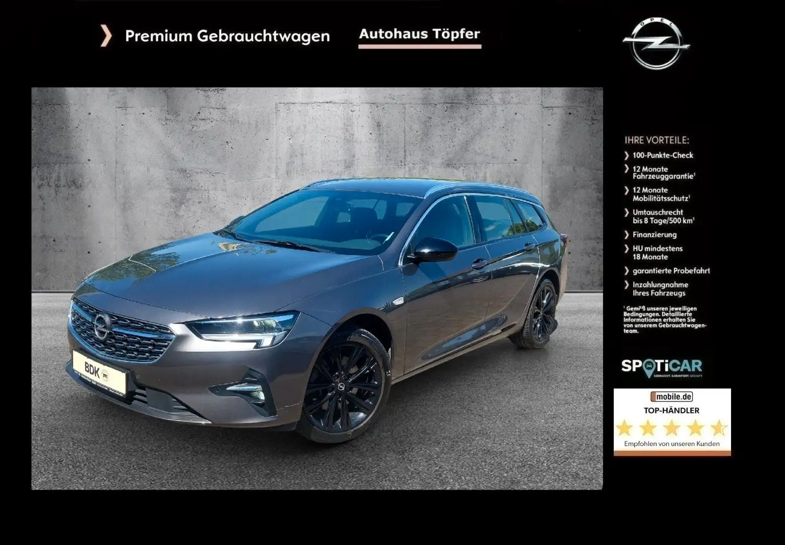 Opel Insignia B ST Premium Farbe/1-Hand/Garantie/LED Grijs - 1